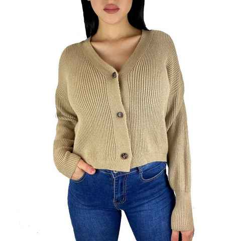 Worldclassca Strickjacke Worldclassca Damen Strickjacke Cardigan mit Knopfleiste Strick Winter flauschig warm Pullover Pulli Neu