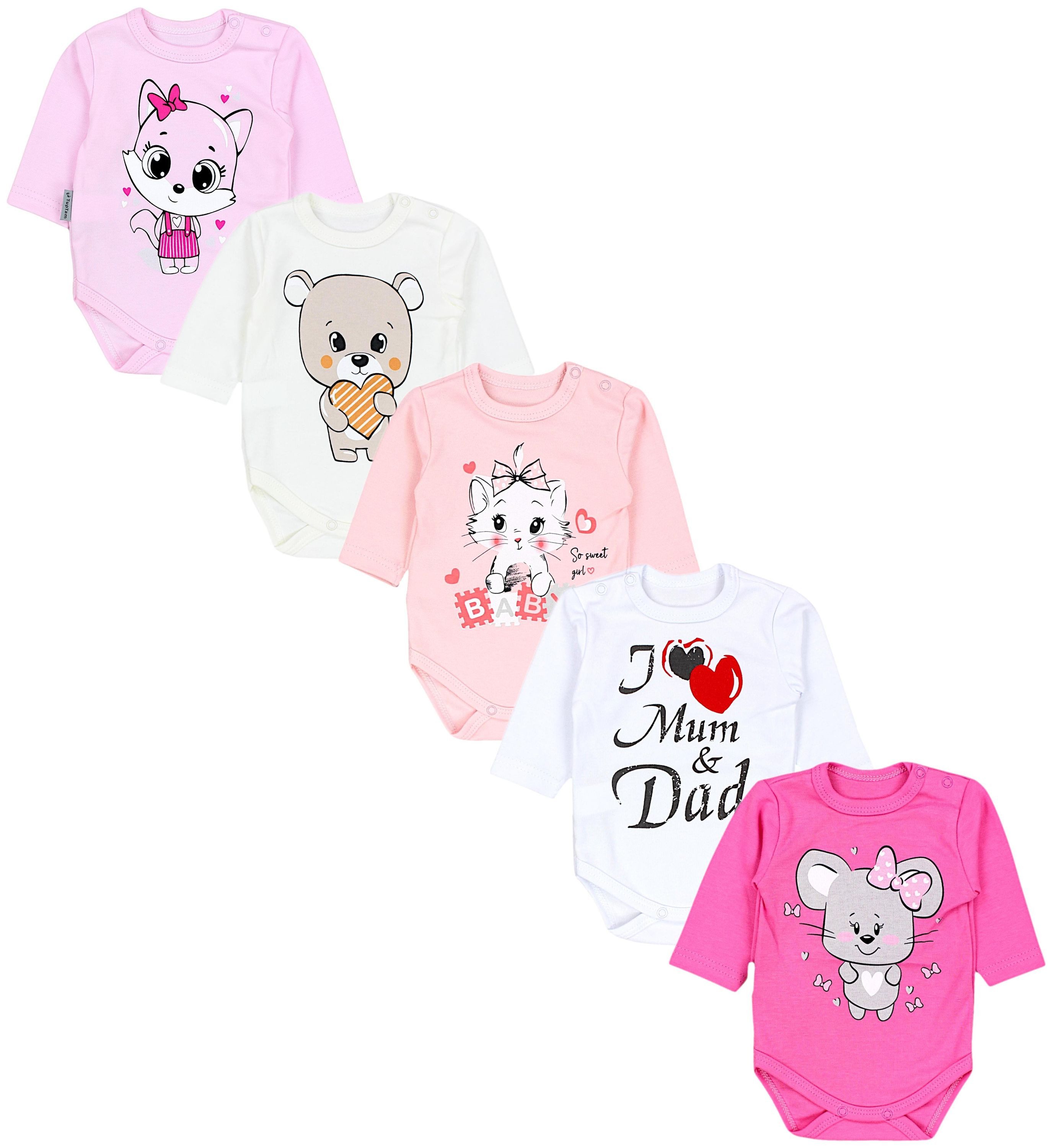 TupTam Langarmbody TupTam Baby Unisex Langarm Body mit Aufdruck Spruch 5er Pack