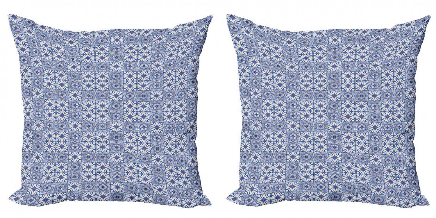 Digitaldruck, Checkered Modern marokkanisch Grid (2 Stück), Kissenbezüge Doppelseitiger Abakuhaus Desgin Accent