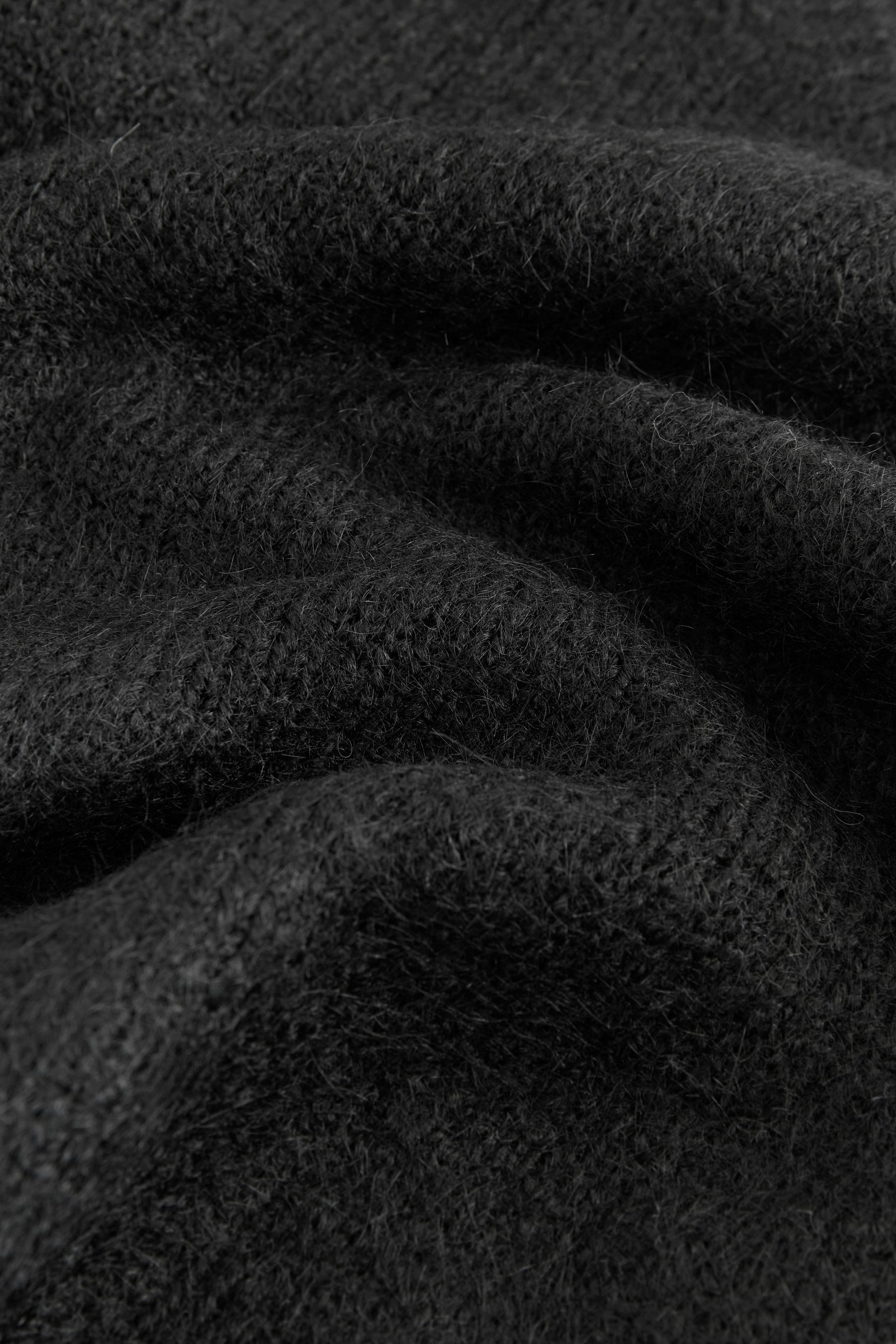 Next Vokuhila-Pullover Schößchenoberteil mit U-Ausschnitt und Alpakawolle ( günstig online kaufen