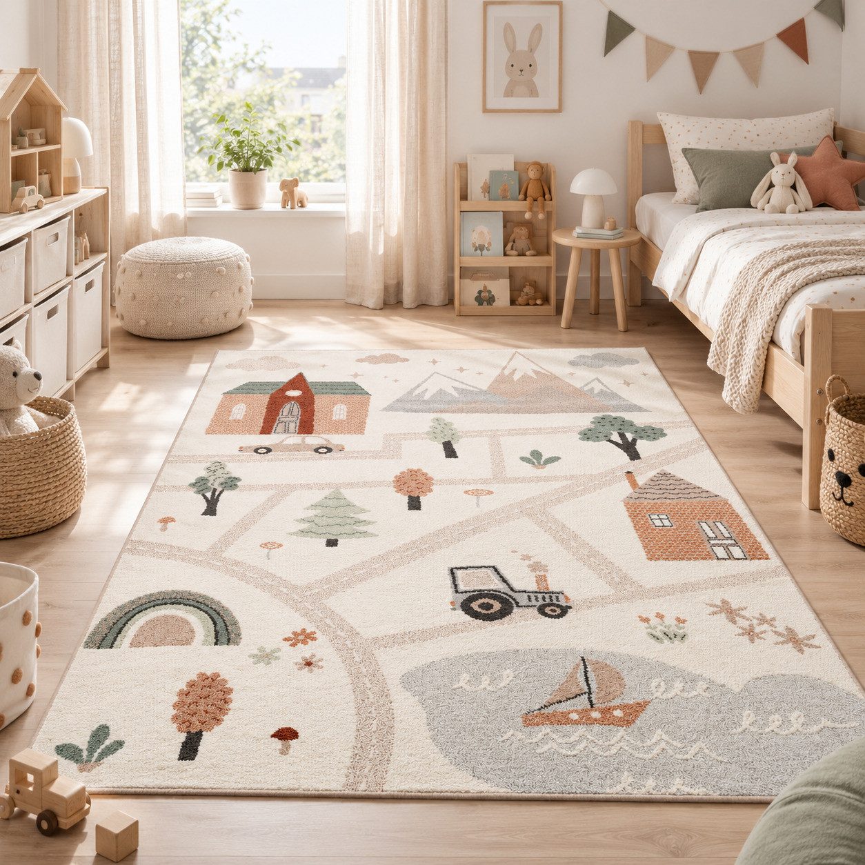 Pergamon Kinderteppich Kinder Teppich Softstar Kids Little City, Rechteckig, Höhe: 11 mm