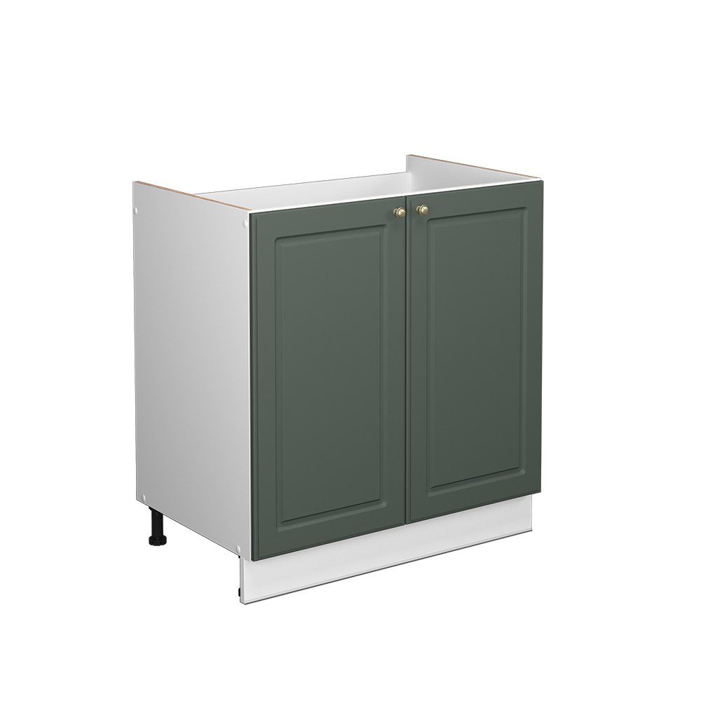 Vicco Spülenunterschrank Fame-Line, Grün-Gold Landhaus/Weiß, 80 günstig online kaufen