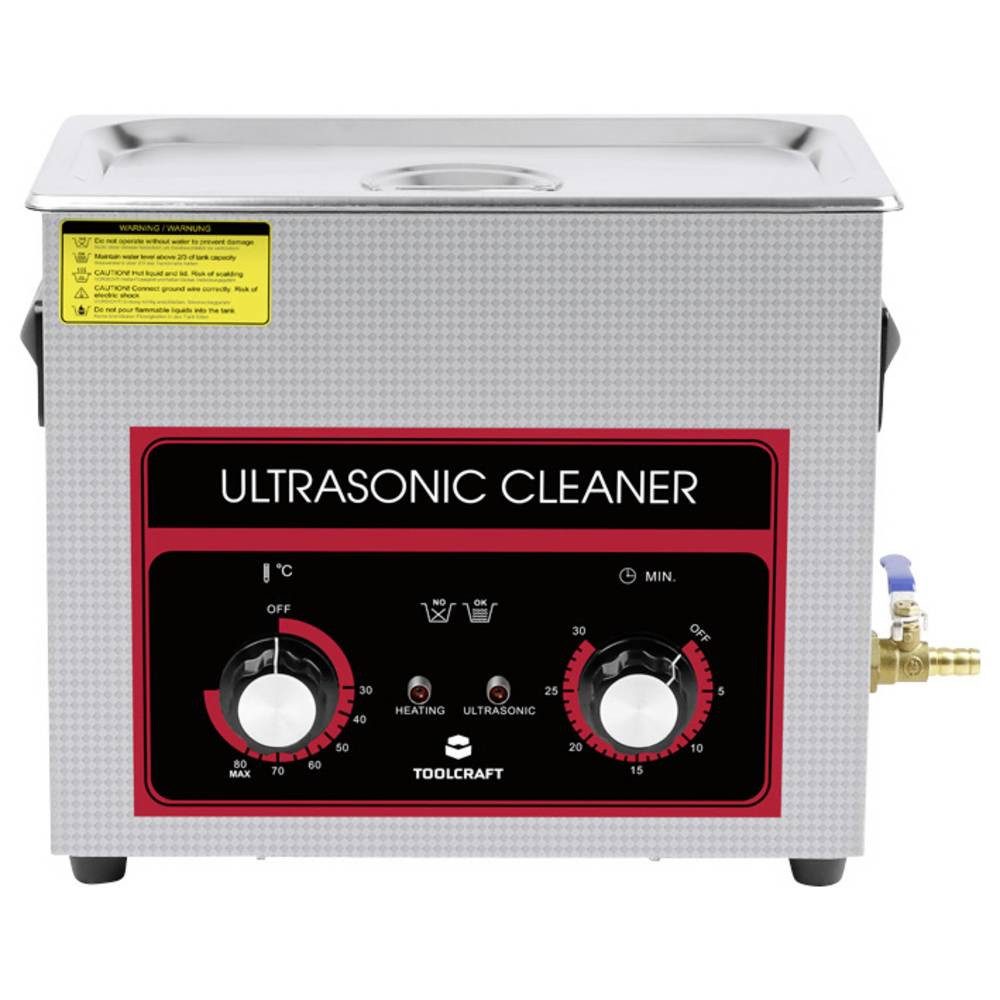 TOOLCRAFT Ultraschallreiniger USC-650 Ultraschallreiniger Schmuck, Werkstatt, Bürobedarf 180 W 6.5 l