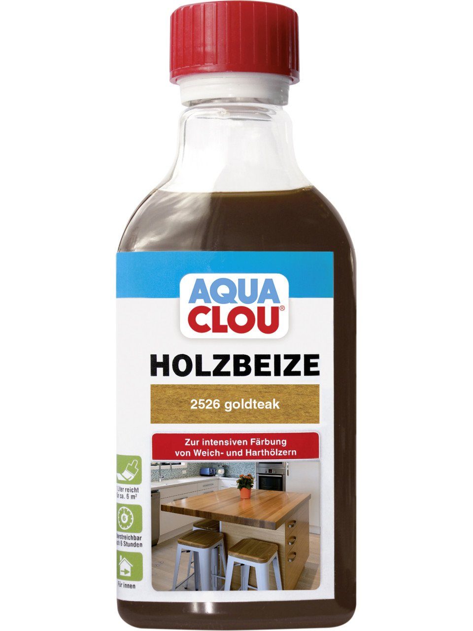 Holzbeize Aqua Clou Holzbeize 250 ml goldteak