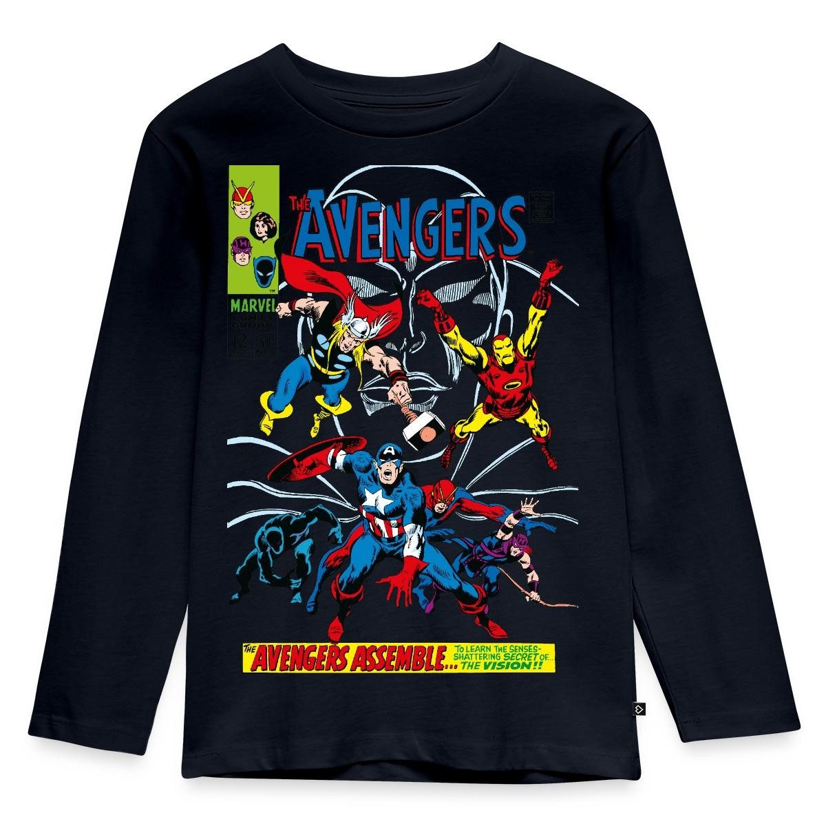 Spreadshirt T-Shirt Avengers Comic Superhelden Assemble Kinder Premium Langarmshirt (1-tlg)
