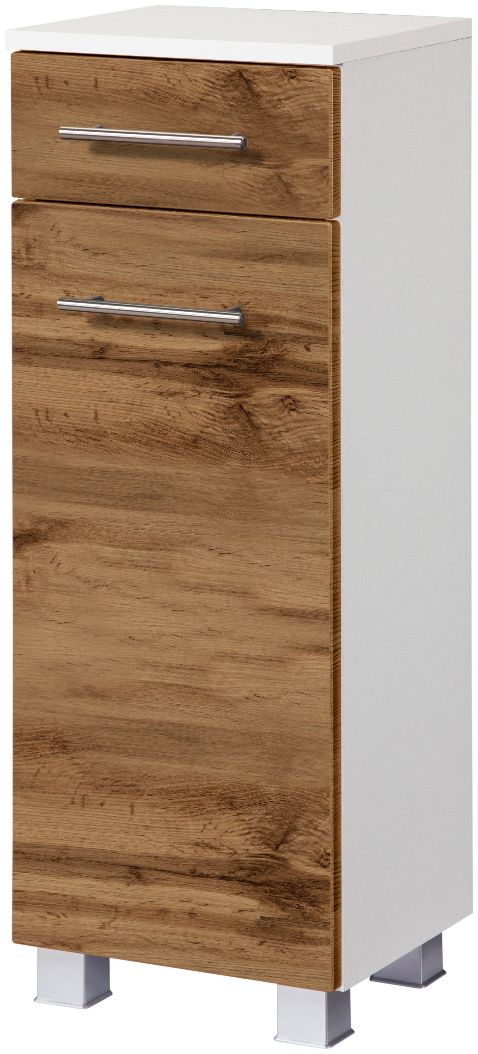 HELD MÖBEL Unterschrank Trento, verschiedene Ausführungen und Farben Badmöbel, Breite 30 cm, mit 1 Tür und 1 Schubkasten wotaneiche | weiß | Unterschränke