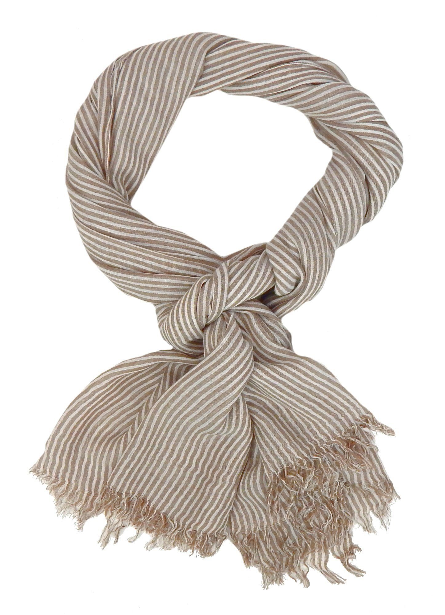 Ella Jonte Modeschal, leichter Herrenschal mit maritimen Streifen Baumwolle günstig online kaufen