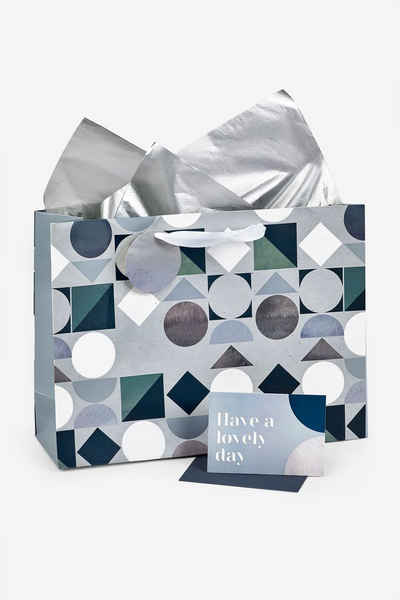 Next Geschenkpapier Geschenktüten mit geometrischem Muster, (1St)