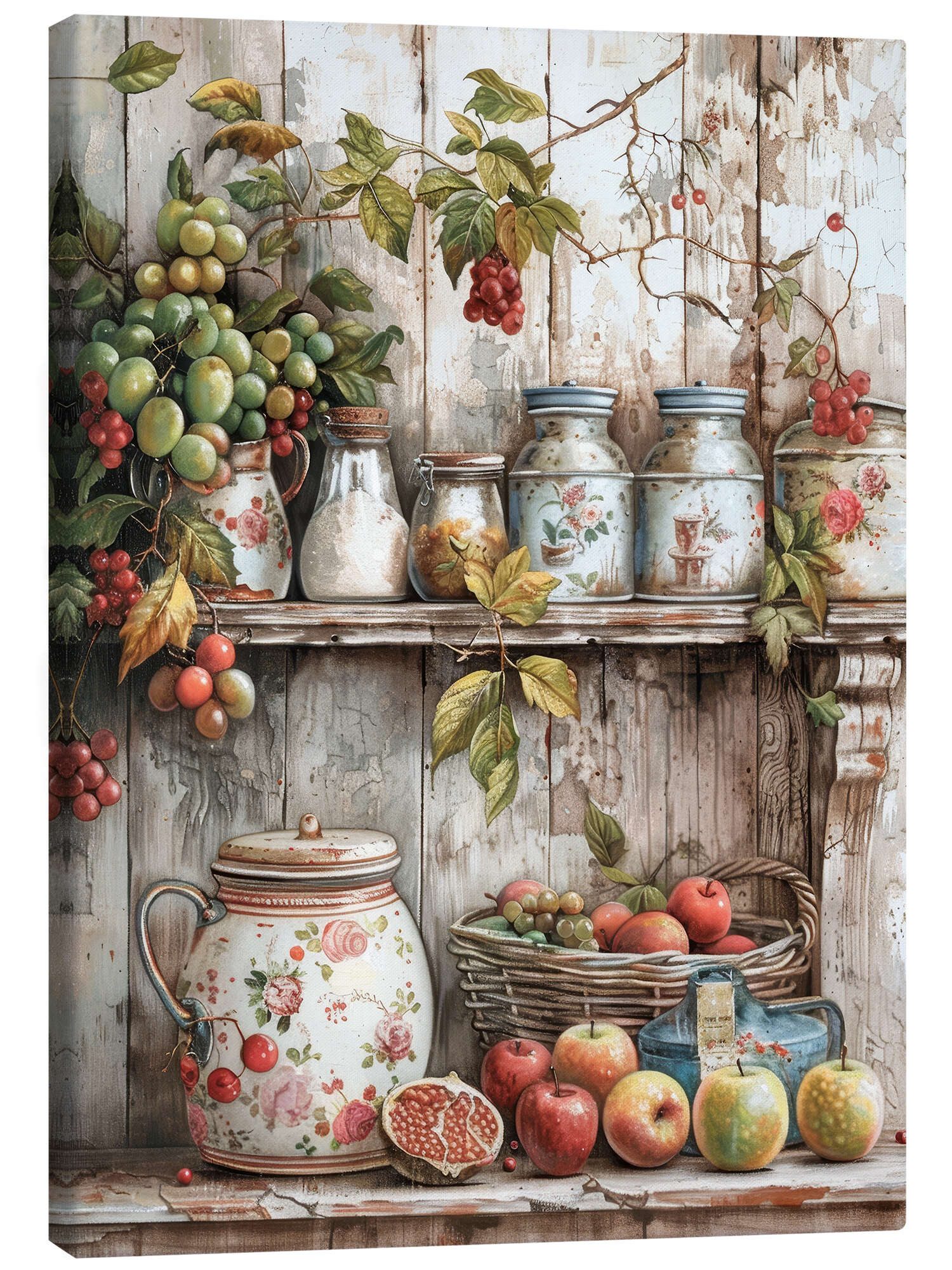 Posterlounge Wandbild Rustikale Ernte: Sommerliche Fülle, DejaReve, erhältlich als Poster, Leinwandbild, Wandsticker oder Acrylglasbild