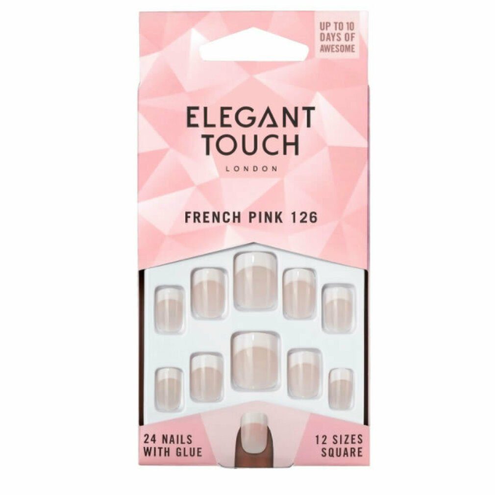 Elegant Touch Nails 126 Kurz Natural French Elegant Touch Zubehör Nageldesign