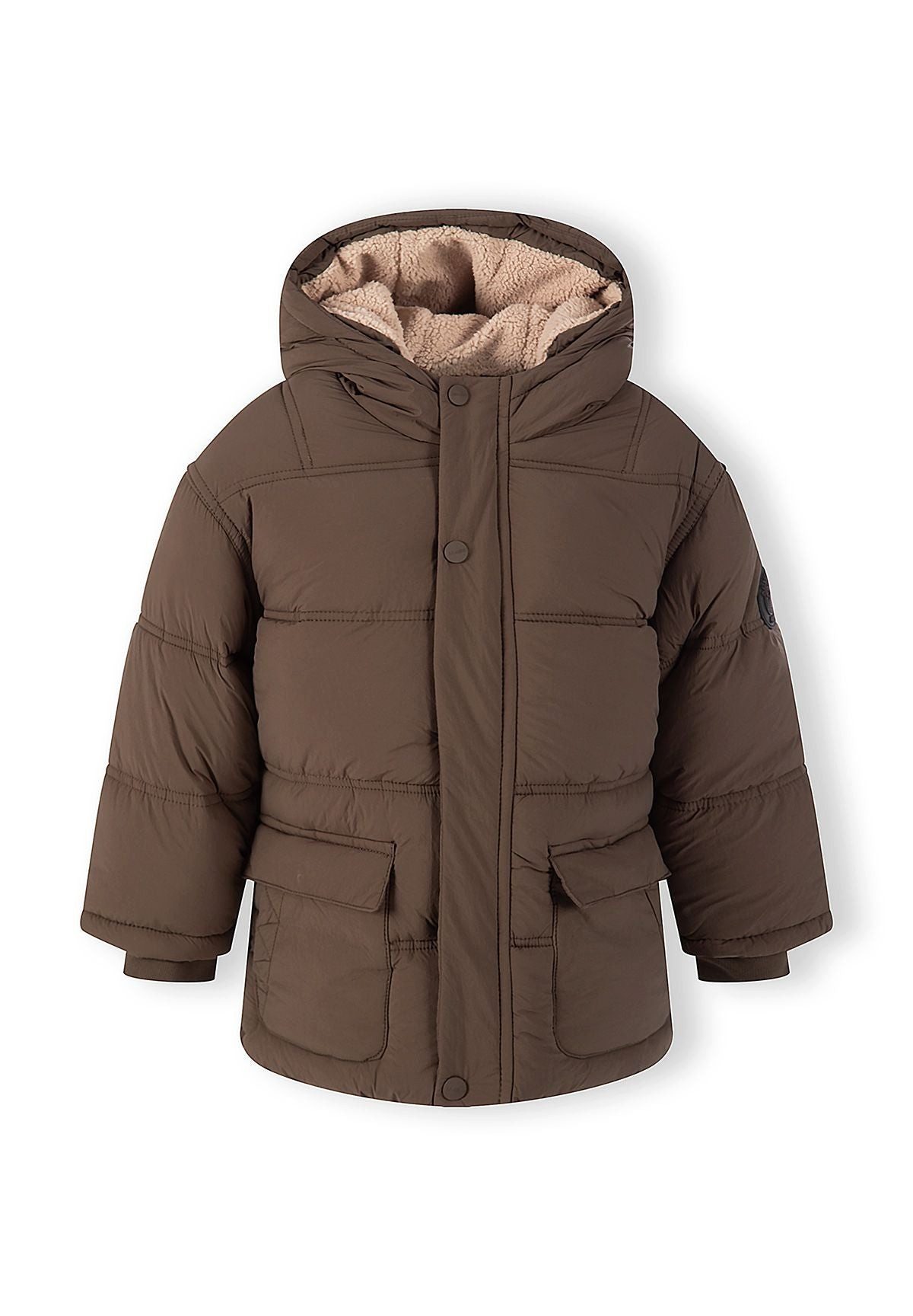 MINOTI Winterjacke für Jungen mit Teddyfutter wattiert, Steppnähte