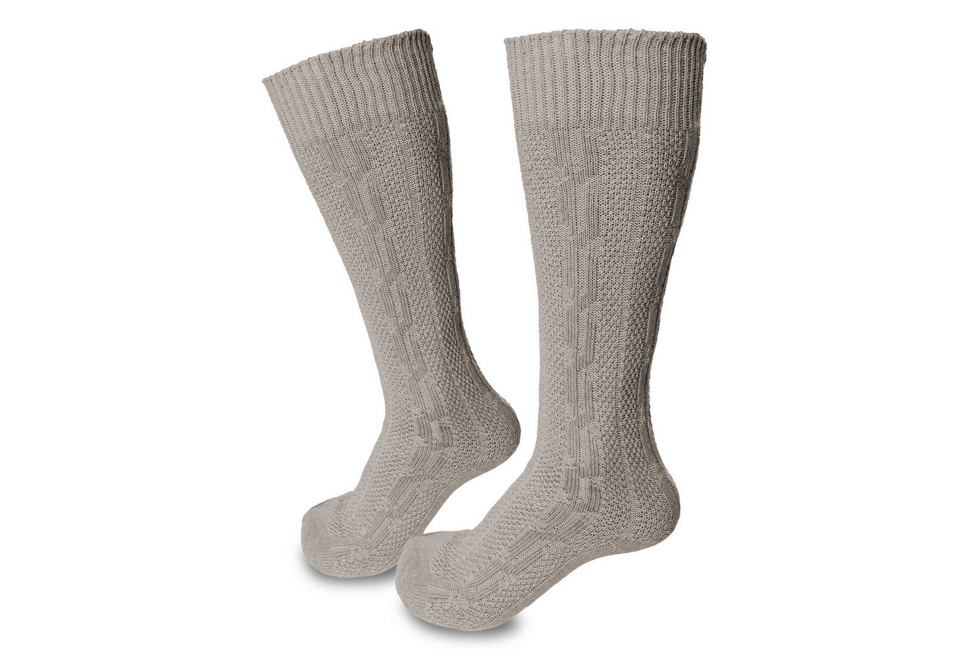 Steigenhöfer Manufaktur Trachtensocken mit Edelweißanstecker und Zopfmuster - Socken für Herren und Damen Bayerische Trachtenstrümpfe aus Baumwolle für dein Oktoberfest Outfit