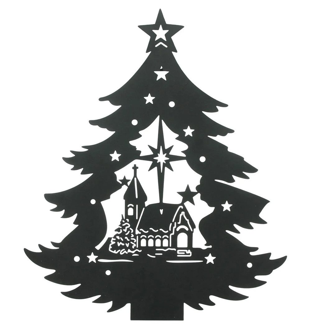 Home-trends24.de LED Dekofigur Weihnachtsbaum Tannenbaum LED Metall 44 cm