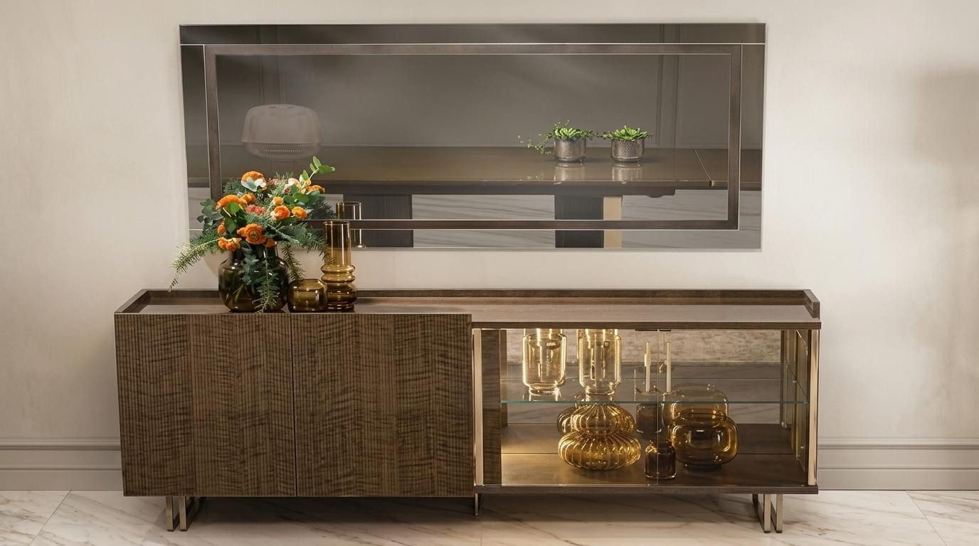 Xlmoebel Wandspiegel Moderner rechteckiger Wandspiegel mit breitem Glasrahmen, Made in Europa