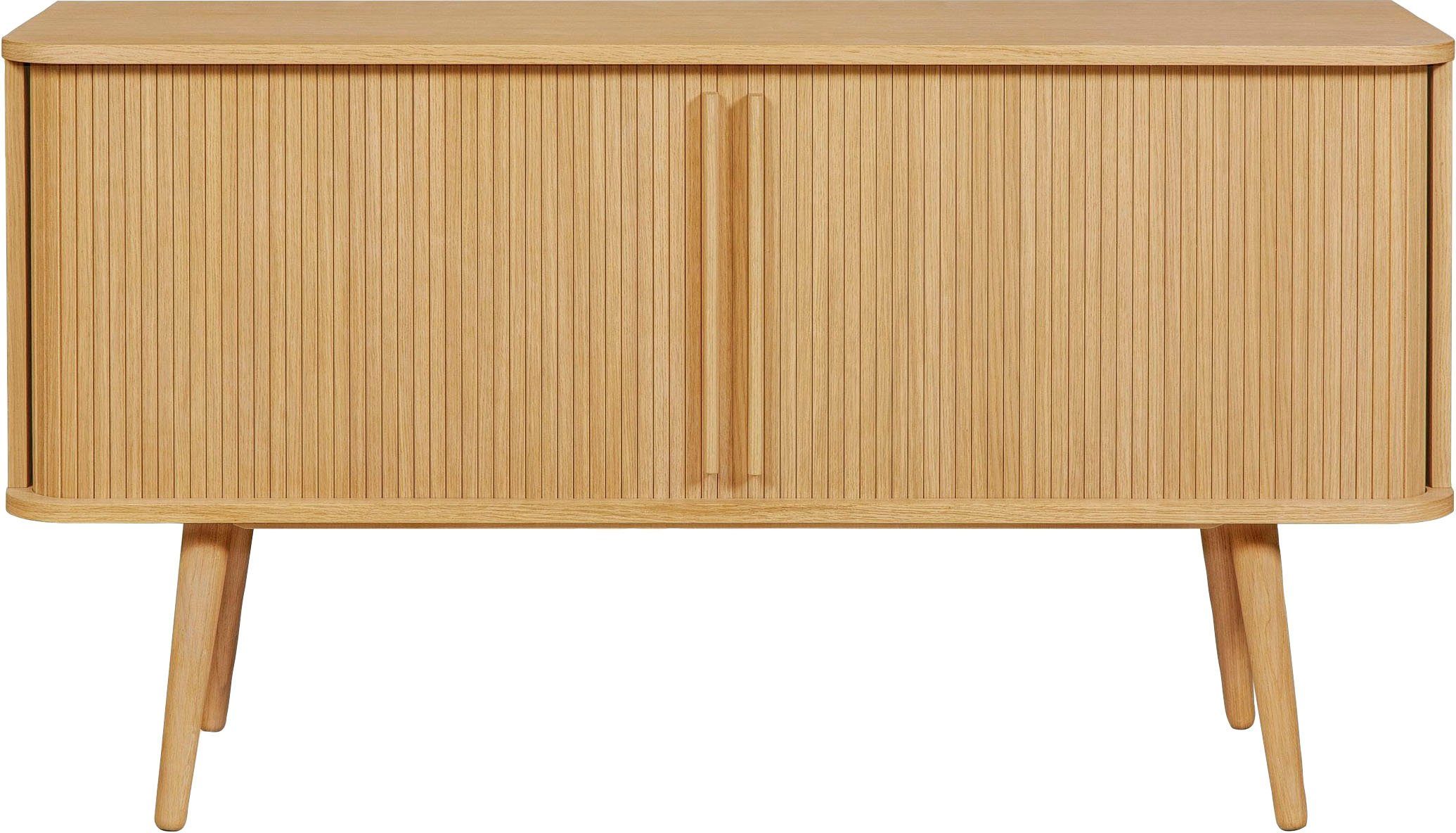 Woodman Sideboard Rove, Kommode besonderes Design, Breite 138 cm, mit Eichenholzfurnier, FSC®