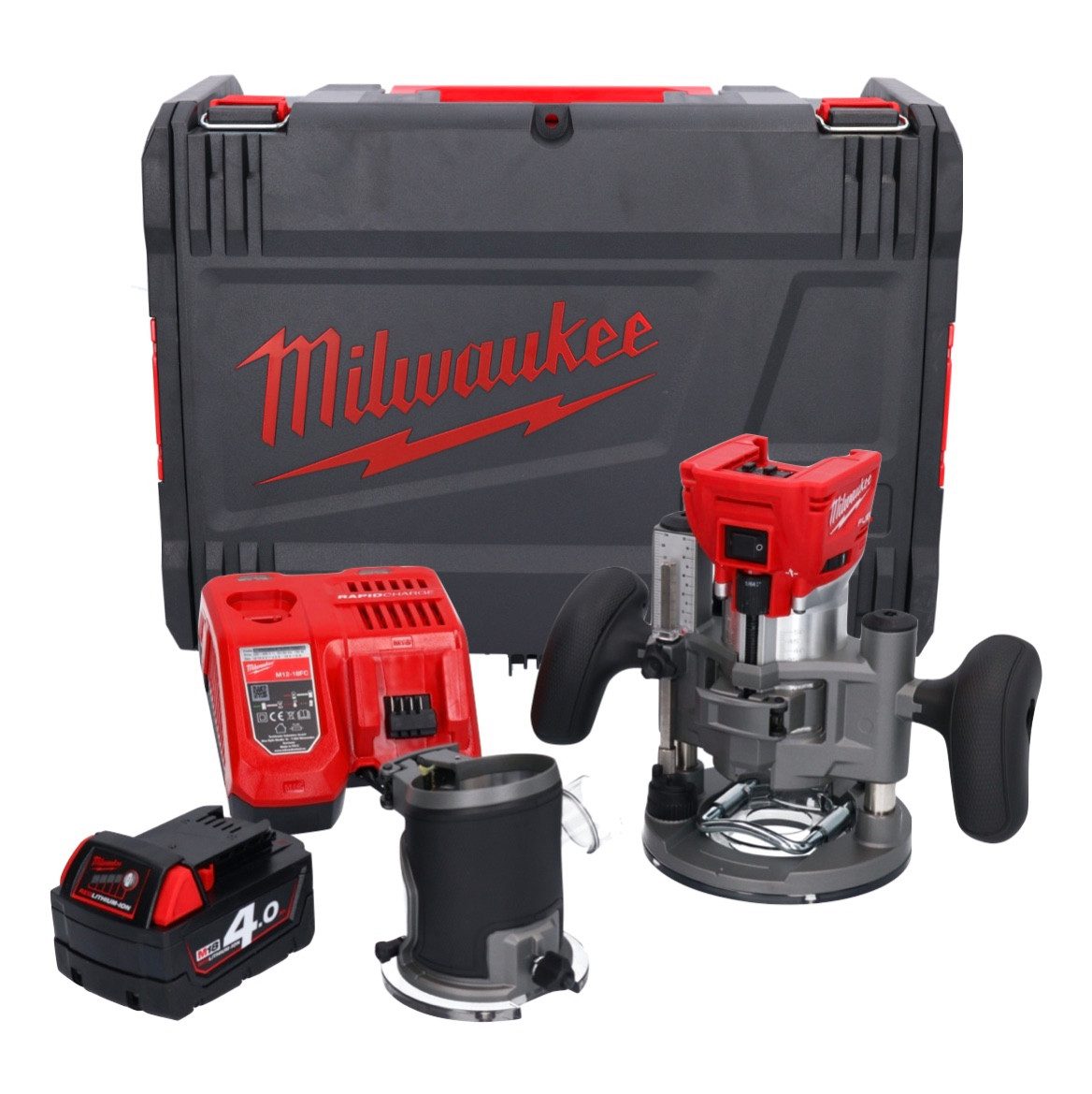 Thumbnail - Milwaukee Oberfräse M18 FTR-401X Akku Fräse 18 V Brushless + 1x Akku 4,0 Ah + Ladegerät +
