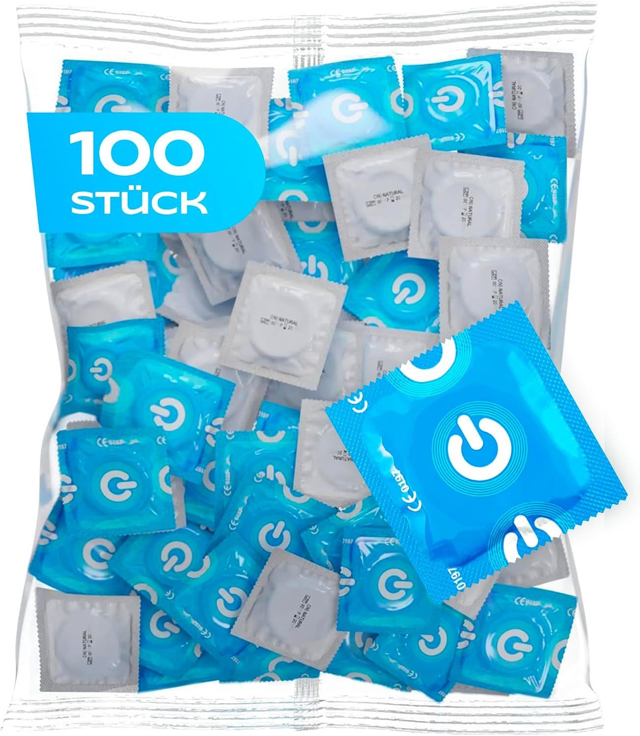 ON Condoms Kondome verschiedene Sorten Premium Preservative, naturfarben, ohne reservoir und Aroma, volle Natürlichkeit