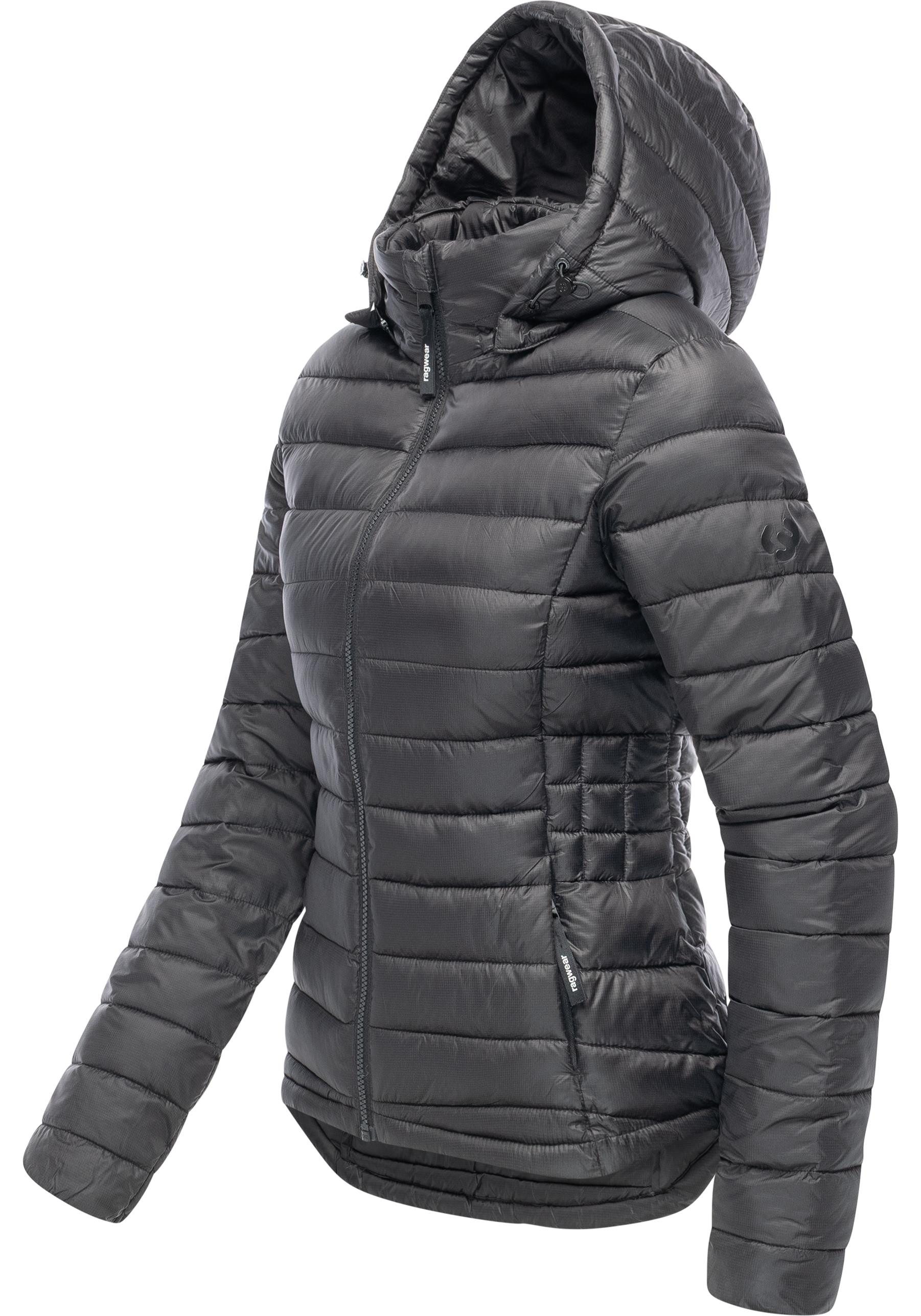 Ragwear Steppjacke Bobie leichte, gesteppte Damen Jacke mit abnehmbare Kapuze