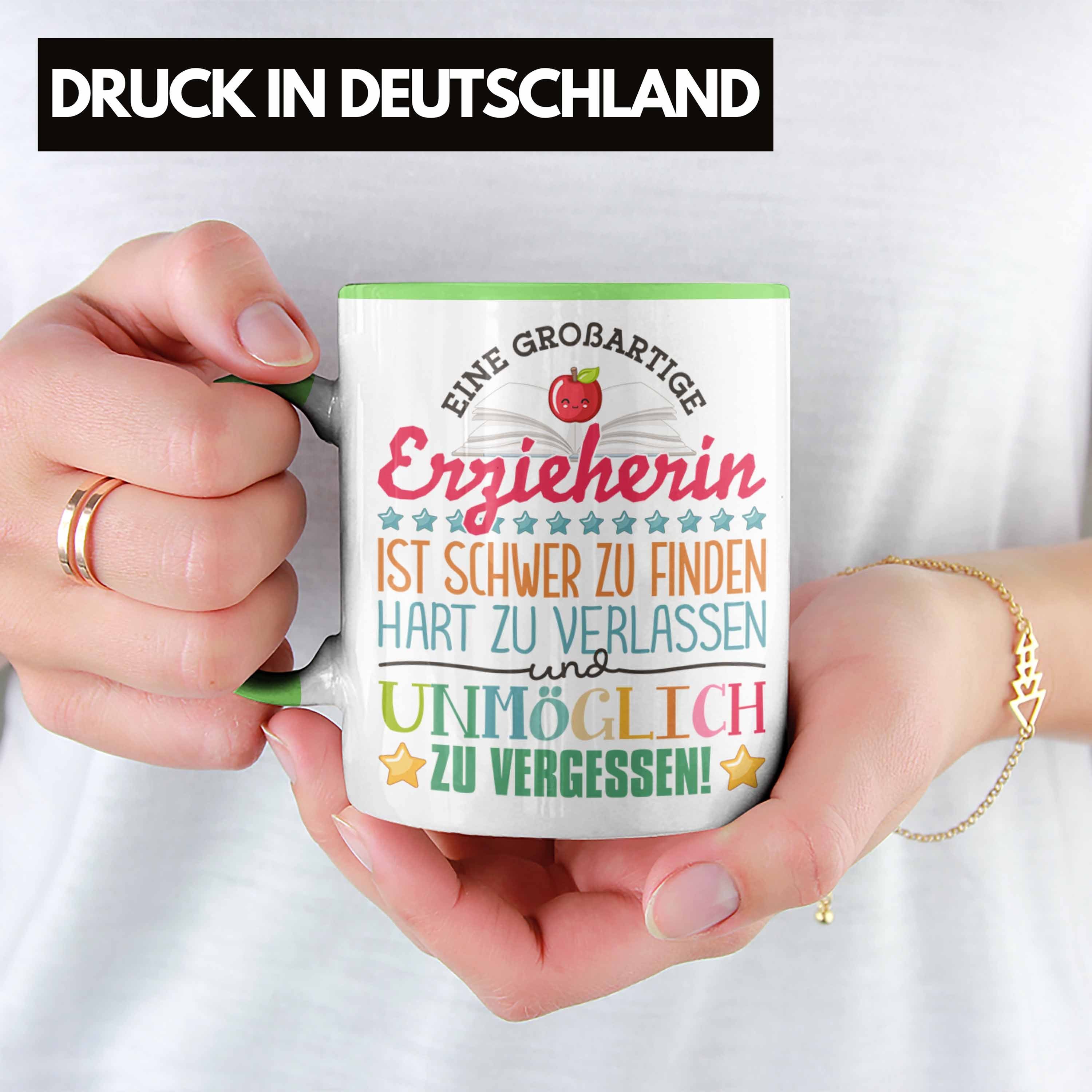 Trendation Tasse Trendation - Erzieherin Abschied Tasse Abschiedsgeschenk Spruch Kinder
