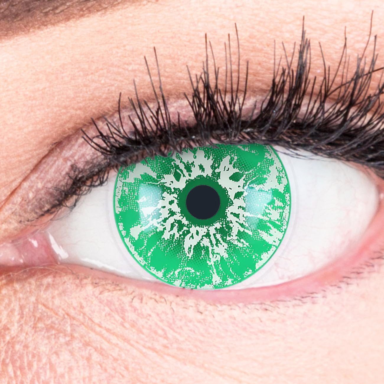 MeralenS Jahreslinsen Farbige Ice Green Kontaktlinsen - Ohne Stärke für Cosplays