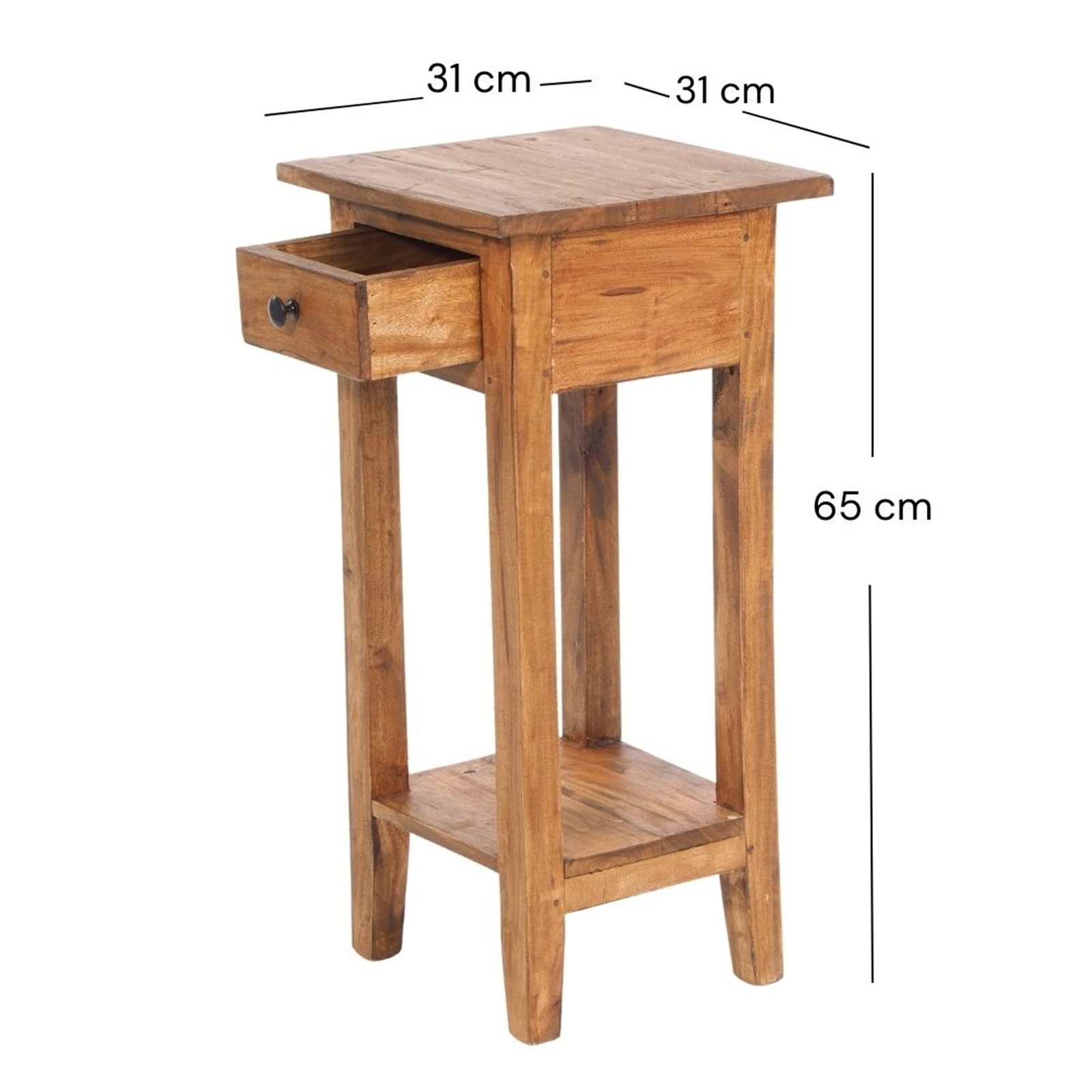 DESIGN DELIGHTS Telefontisch TELEFONTISCH "DRAWER 65", Altholz massiv, 65x3 günstig online kaufen