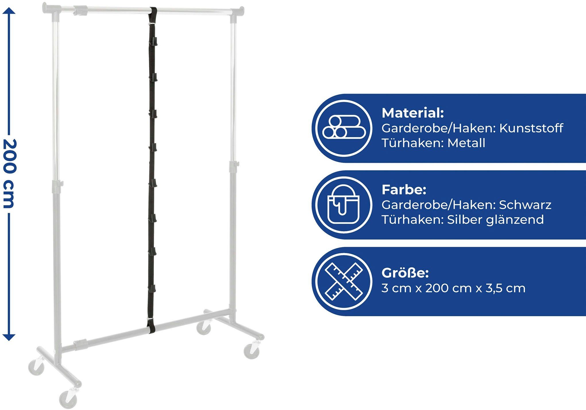 Maximex Türregal Taschengarderobe, Set 2-tlg., für 8 Taschen, zum Einhängen an Türen mit Türbreiten von 2 - 4 cm – Bild 5 von 5