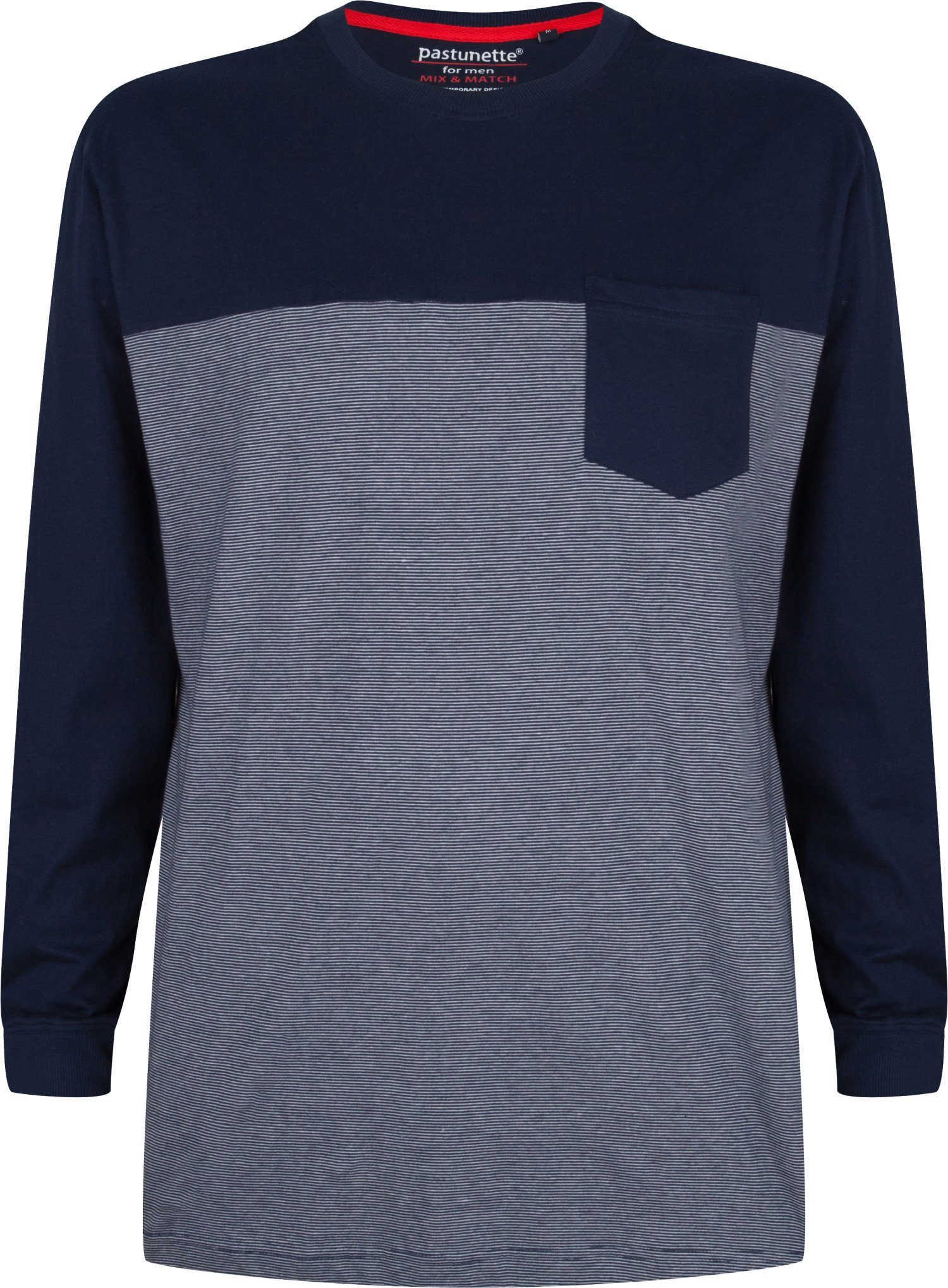 Pastunette Pyjamaoberteil Herren Schlafanzug Oberteil mit langem Arm (1-tlg günstig online kaufen