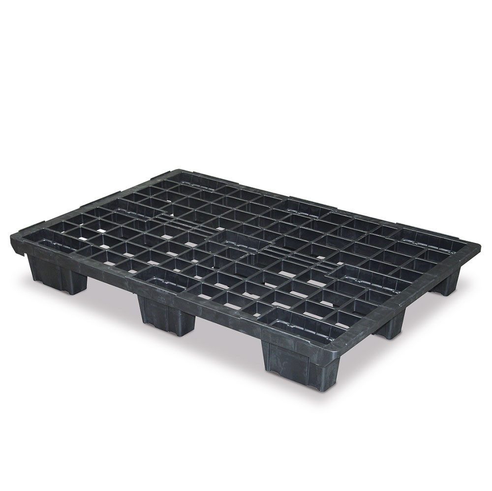 BRB-Lagertechnik Dekopalette Leichtpalette/Kunststoffpalette im Euromaß, LxBxH 1200x800x153 mm, Leichtpalette aus Polyethylen-Kunststoff (PE-HD RE)