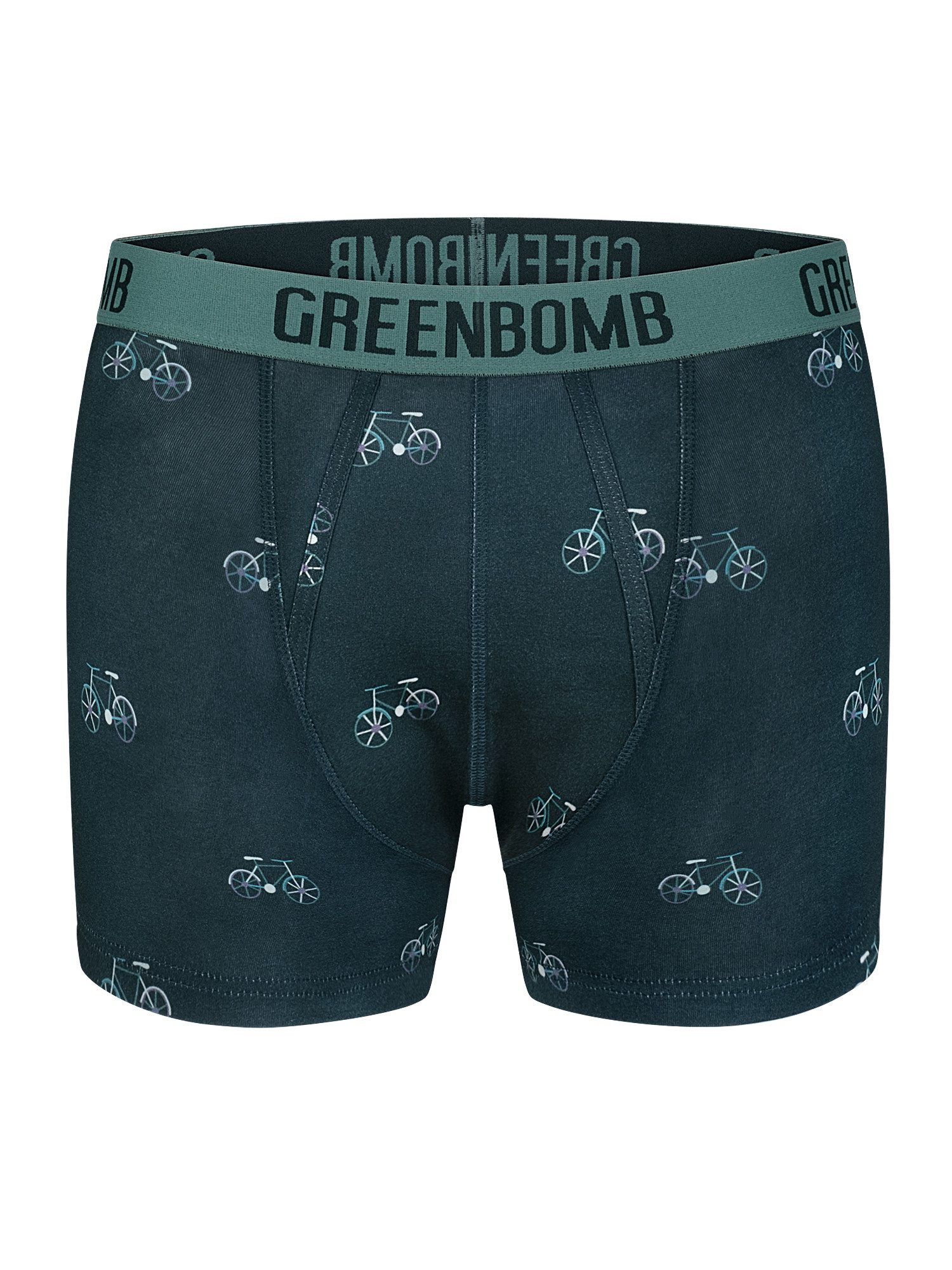 GreenBomb Boxer Trunk Bike Color Wheel GOTS-zertifizierte Herstellung, hautfreundlich & atmungsaktiv
