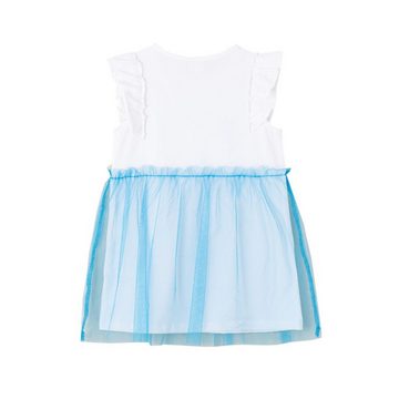 suebidou Sommerkleid Mädchenkleid Tüllkleid Kurzarm Midikleid mit süßem Print "Have Fun" Rockteil und Schrift aus Tüll