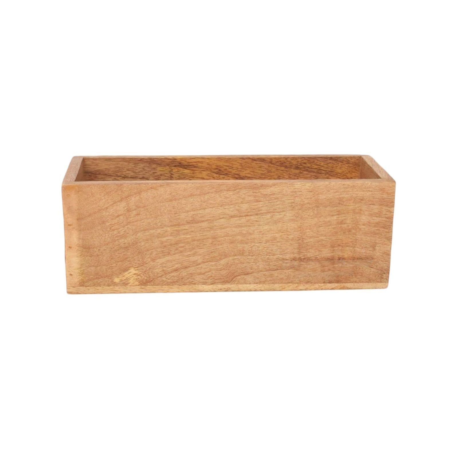 BURI Aufbewahrungsbox 6x Aufbewahrungsbox Mangoholz Holzkiste Organizer Holzbox Sammelbox