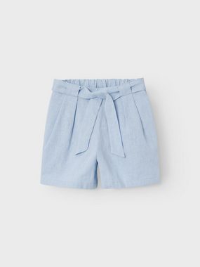 Name It Shorts Mädchen Gittermuster Shorts mit Kordelzug 7472 in Blau