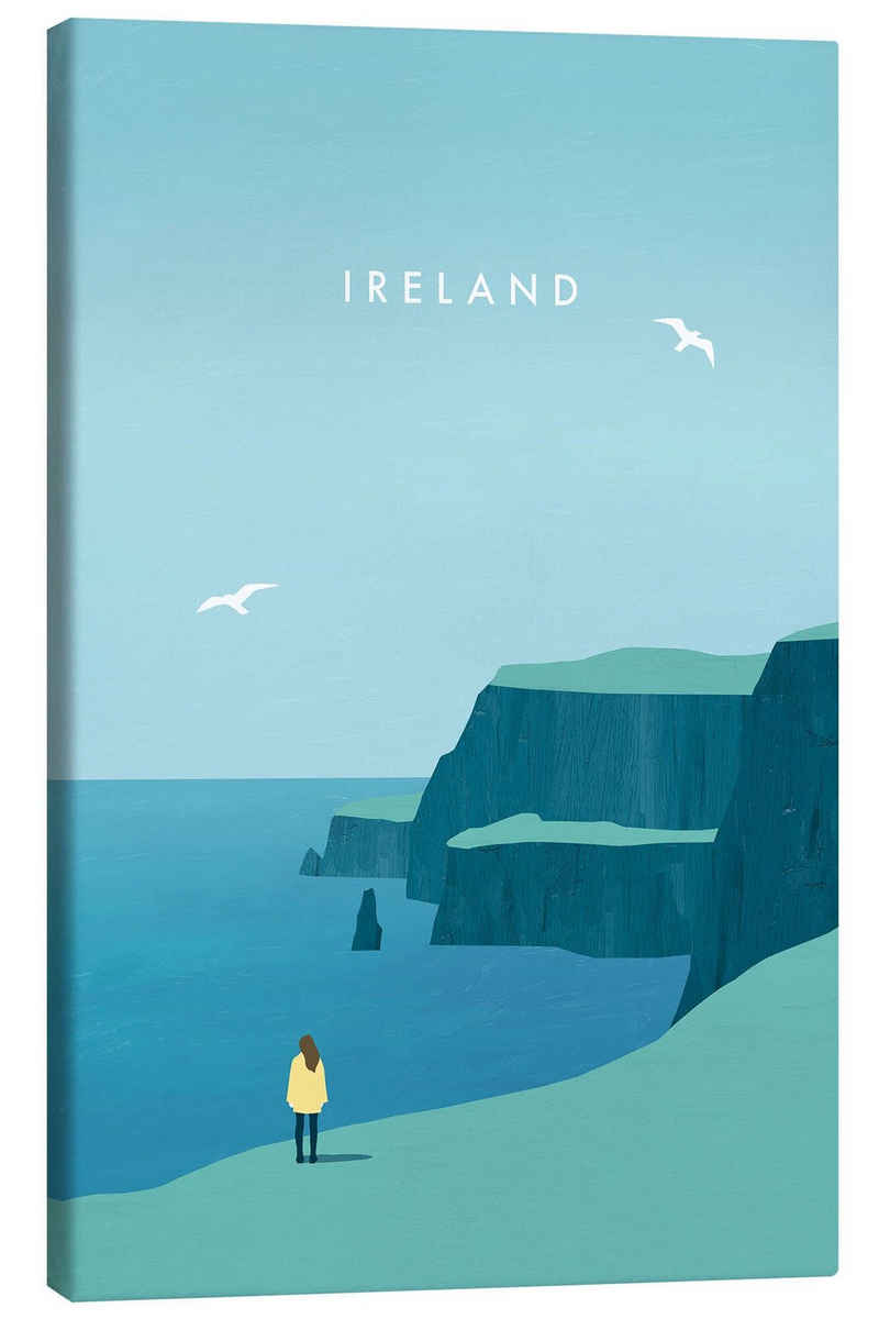 Posterlounge Leinwandbild Katinka Reinke, Irland, Minimalistisch Illustration