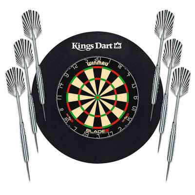 Kings Dart Dartscheibe Dart-Set Two Winmau Dartboard Blade 6, Turnierdartscheibe nach WDF-Standard