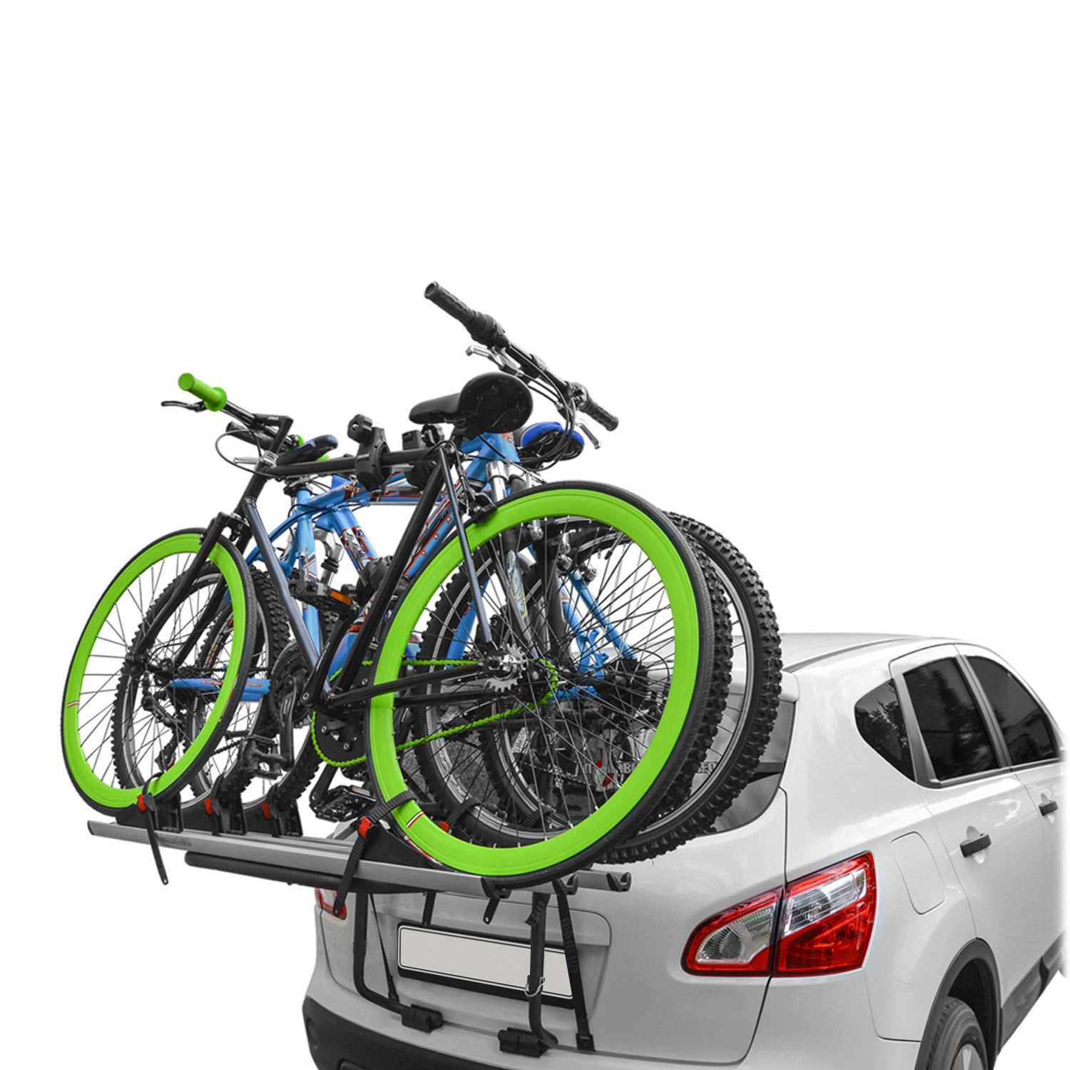 OMAC Heckfahrradträger Fahrradträger Heckklappe E Bike Dacia Lodgy 3 Fahrräder, Faltbar, Abnehmbar, Leichtgewichtig