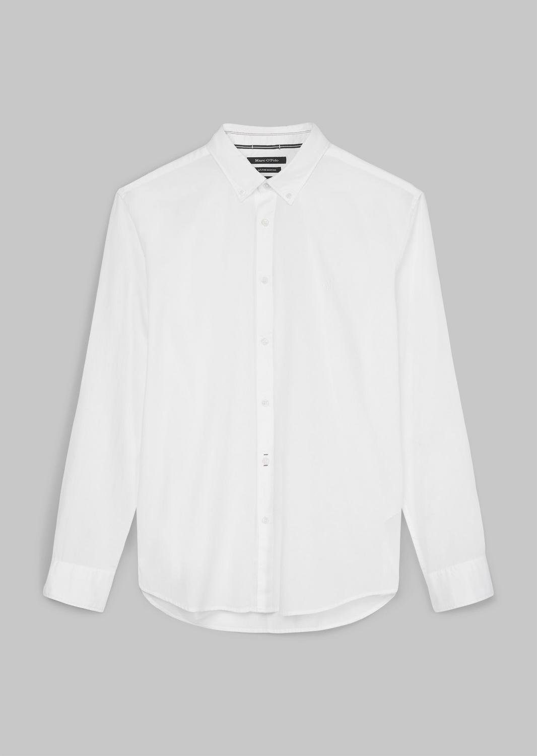 Marc O'Polo Blusenshirt Button down, long sleeve, inserted, white