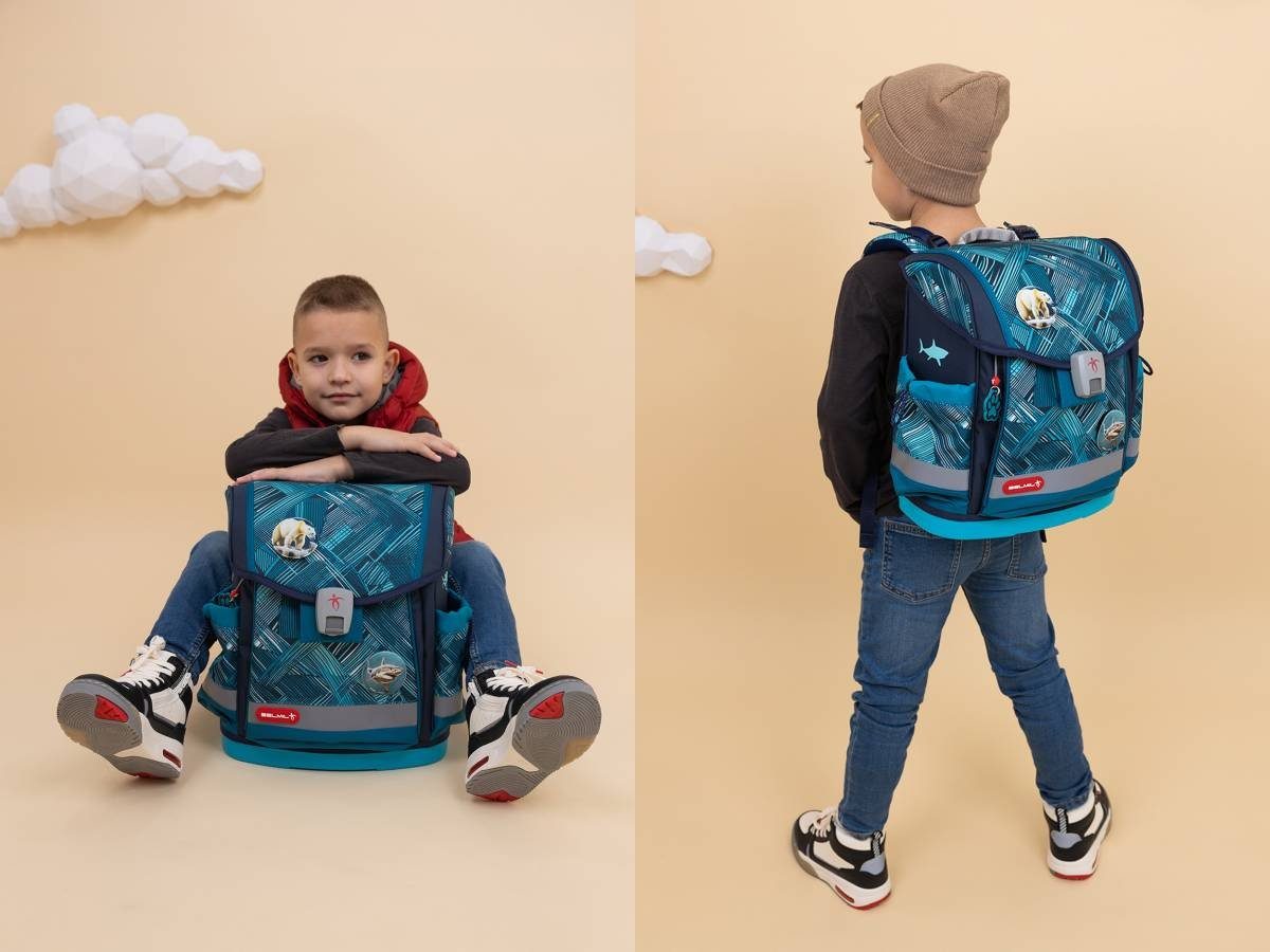 "Ice 1. Classy Belmil Jungen Plus ab 2024, Set Klasse, Grundschule, Blue" für Schulranzen 4tlg.