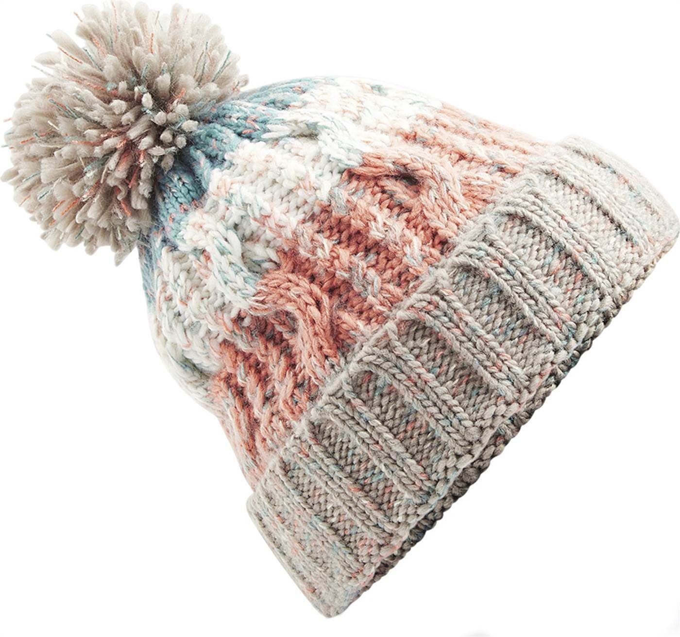 Bommelmütze Strickmütze Herren Grobstrick Bunt Bommelmütze Wintermütze Neverless®