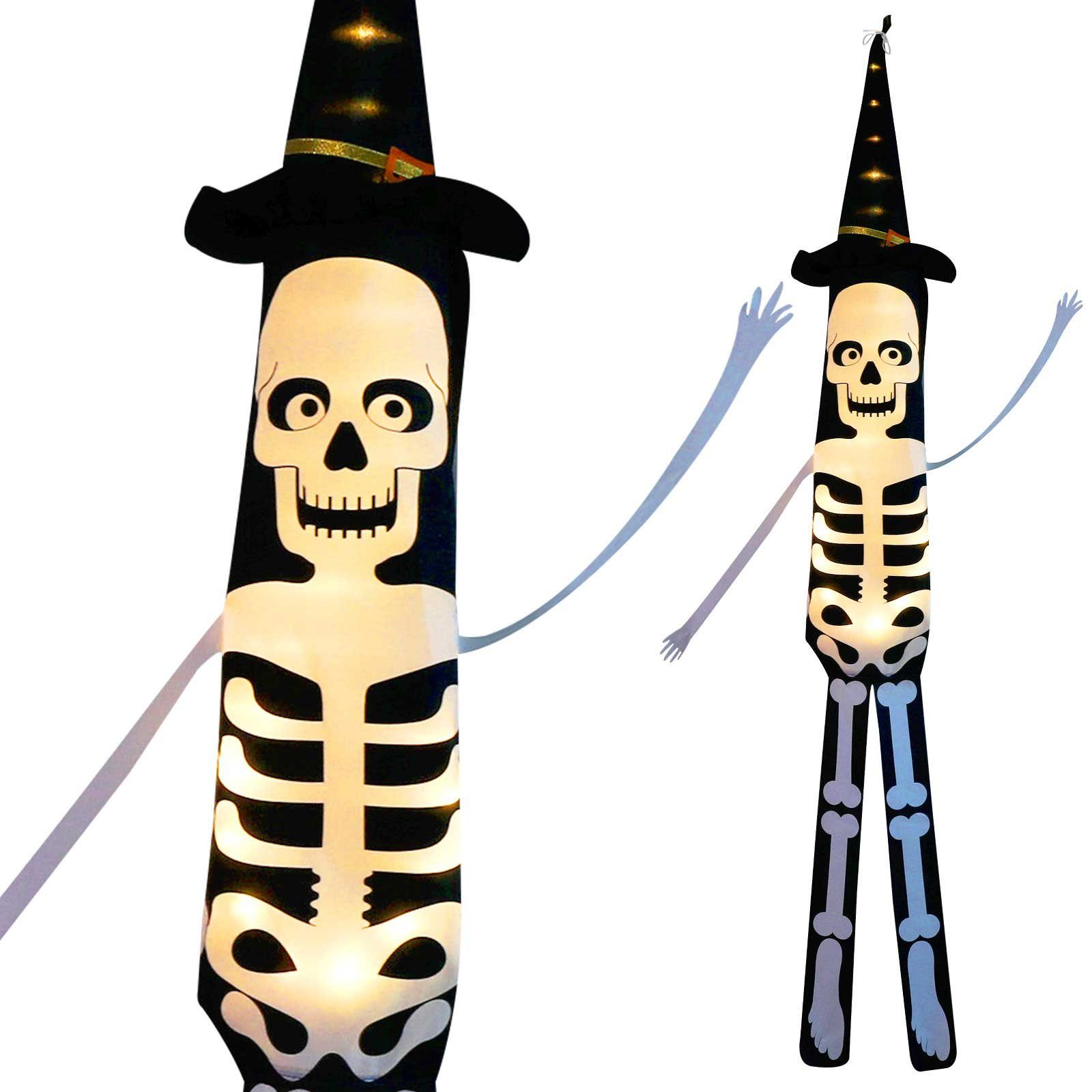 Rosnek Dekoobjekt Horror Geist, Fledermaus Kürbis Skelett, für Halloween Party Hof Deko (5 St)