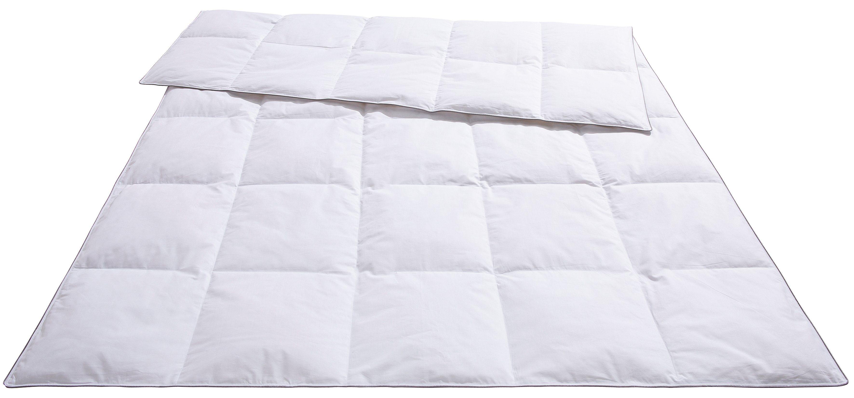 Älgdröm Daunenbettdecke Sorsele, Bettdecke 135x200 cm, 155x220 cm und weitere Größen, Füllung: 60% Daunen & 40% Federn, Bezug: Baumwolle, Bettdecken, Sommer, Winter, 4 Jahreszeiten, Decke, Made in Germany