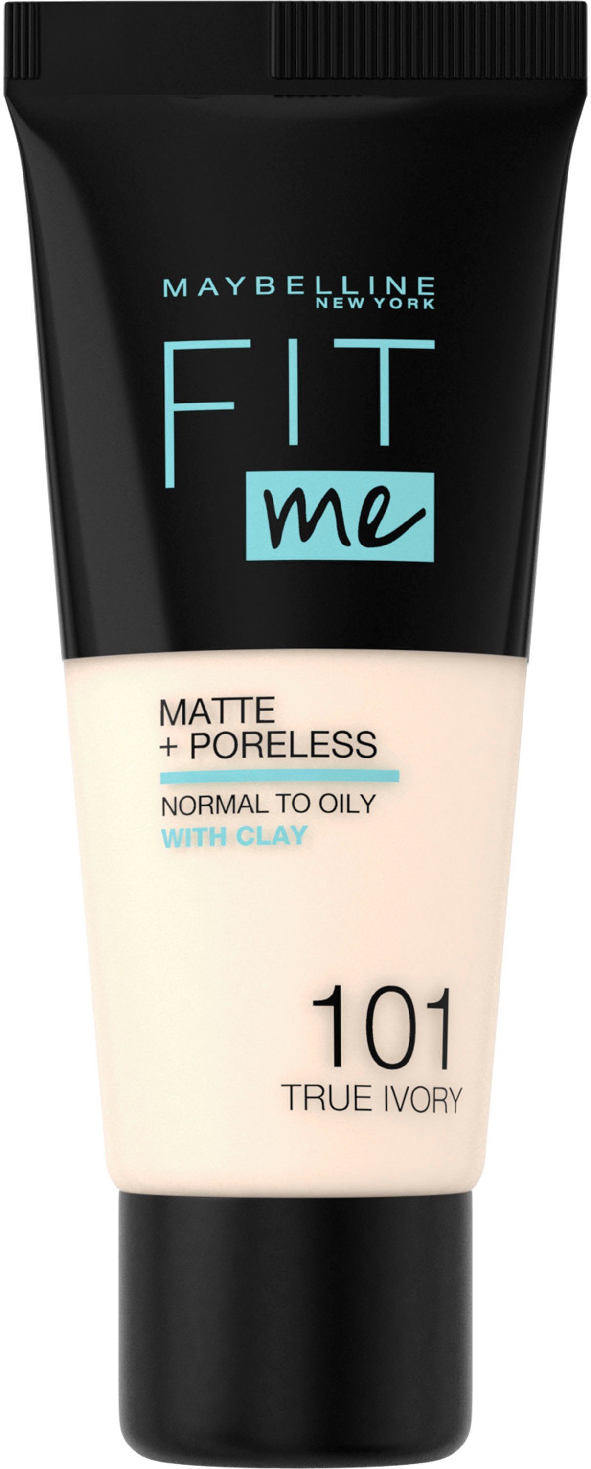 MAYBELLINE NEW YORK Foundation FIT ME Matt&Poreless Nr. 101 True Ivory