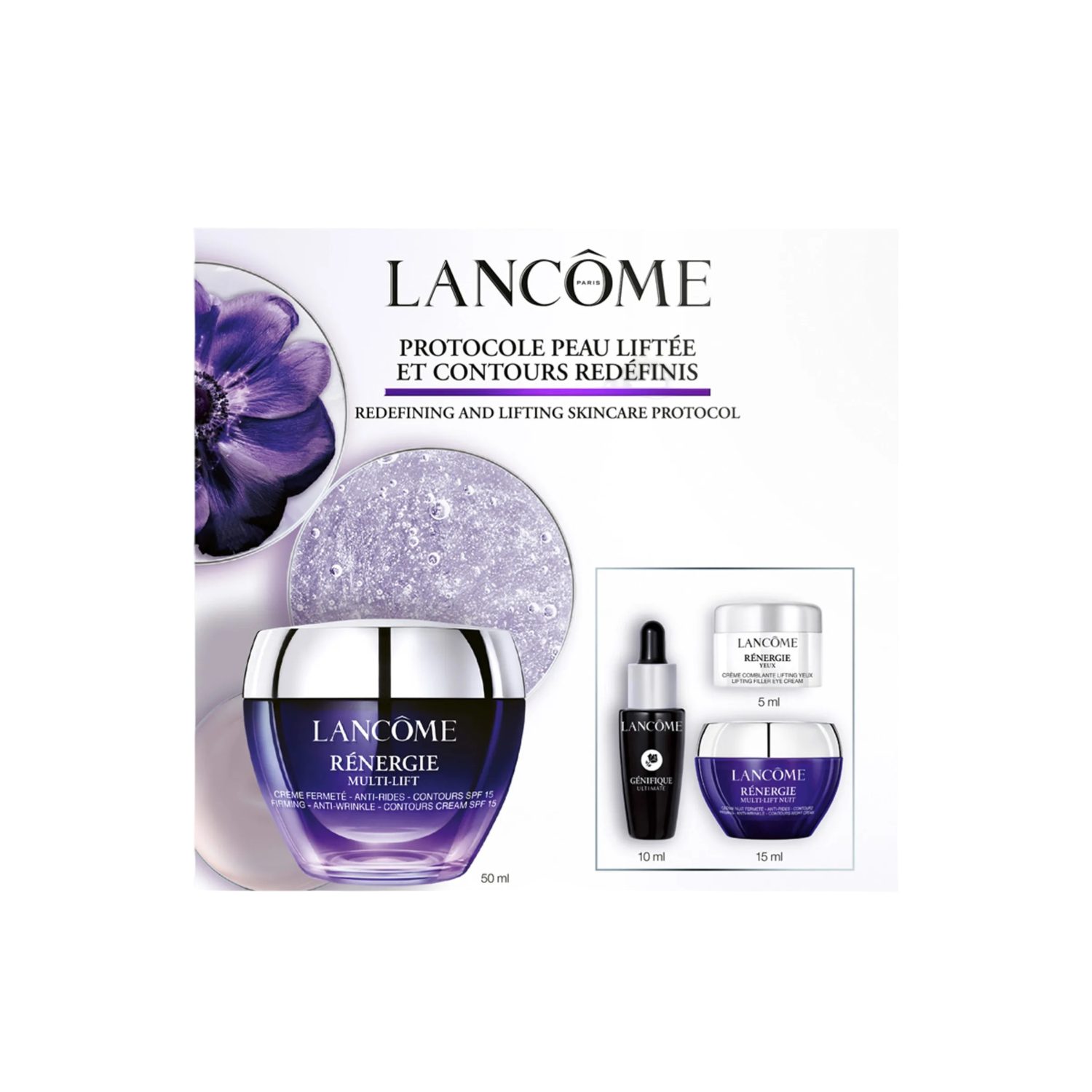 LANCOME Gesichtspflege-Set LANCÔME Rénergie Multi-Lift 50 ml Cream Routine Set, 4-tlg.
