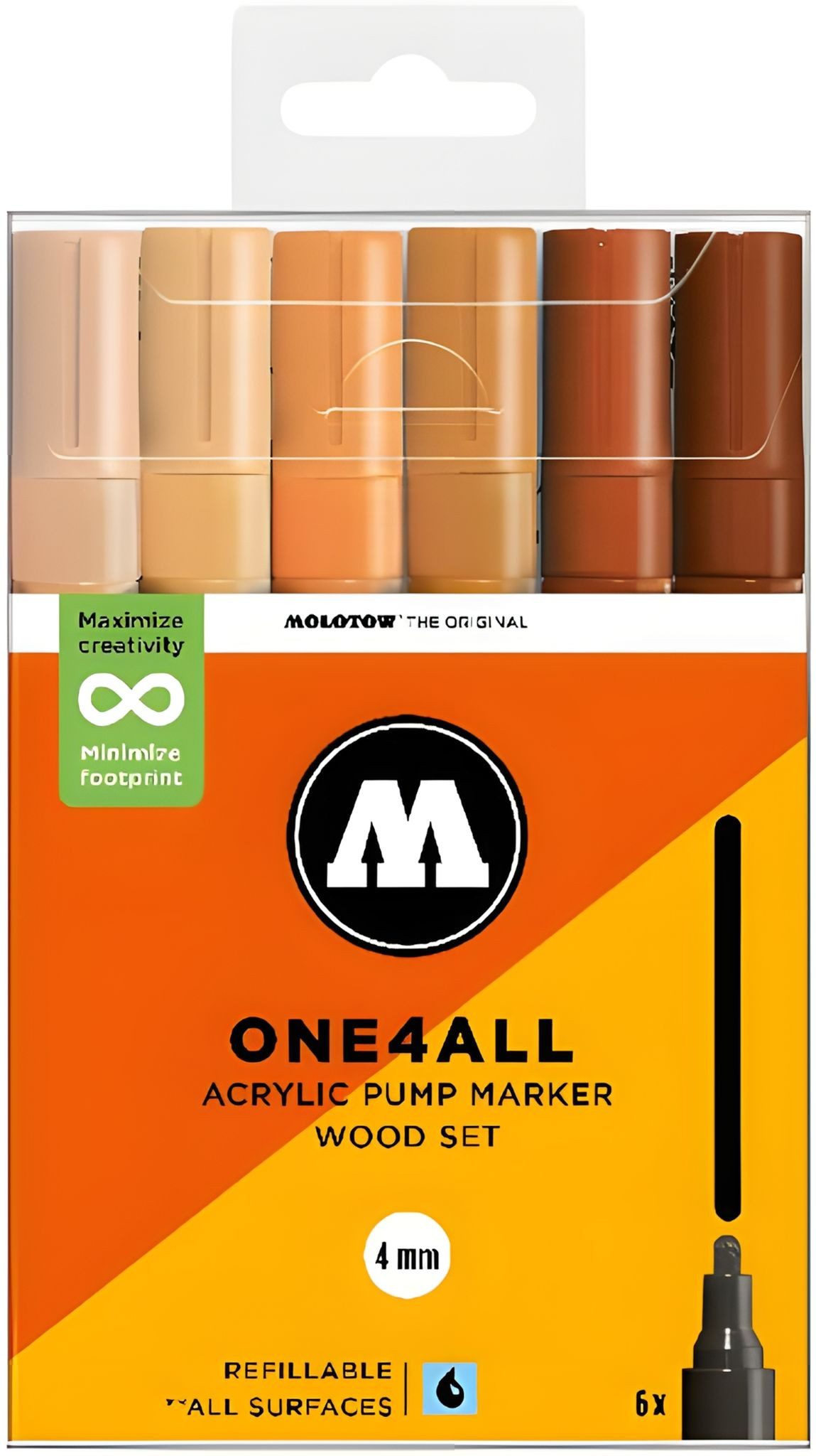 MOLOTOW Malstift Acrylmarker One4All 227HS Wood Set