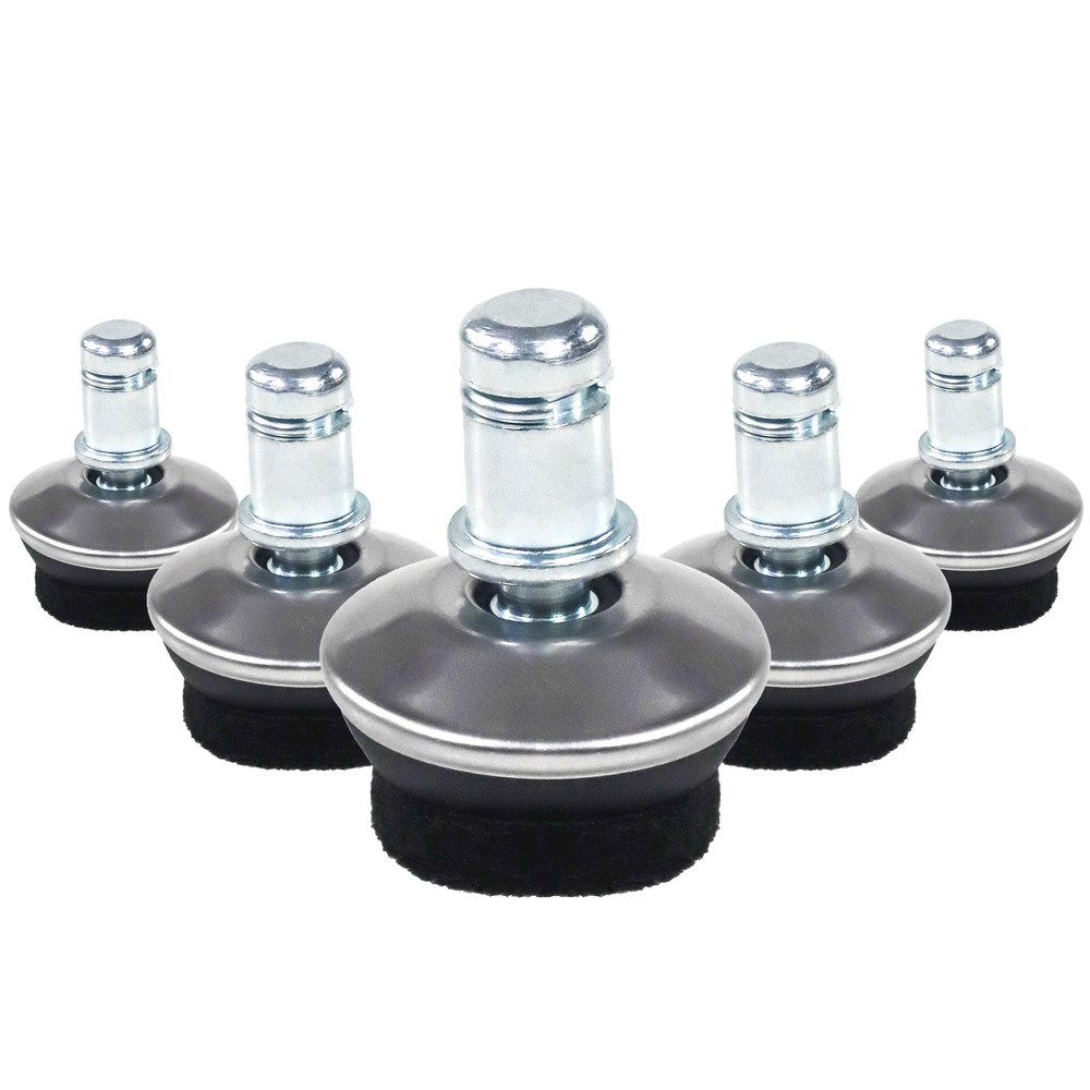 hjh OFFICE Stuhlrolle Stuhlgleiter 5 x STAND FZ 100 % Nylon, (5er Pack), Hartbodenrollen Bürostuhl, Rollen für Schreibtischstuhl