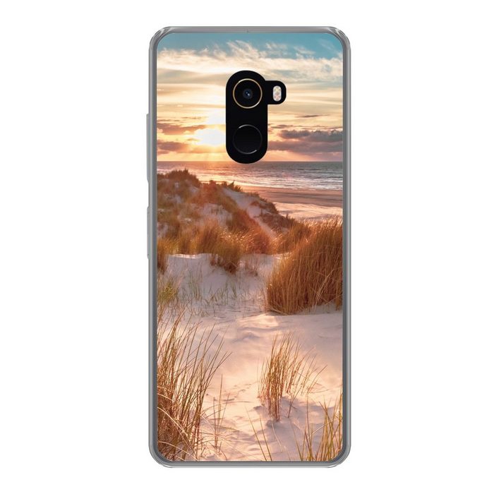 MuchoWow Handyhülle Düne - Pflanzen - Sonnenuntergang - Strand - Meer Phone Case Handyhülle Xiaomi Mi Mix 2 Silikon Schutzhülle