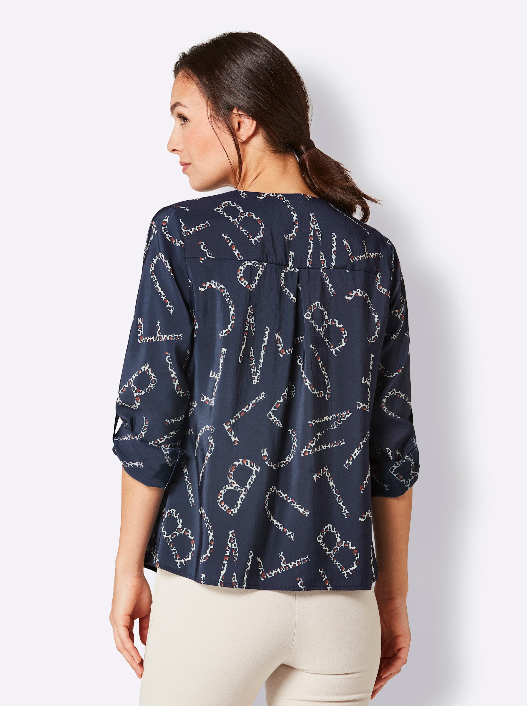 creation L Klassische Bluse Modal-Bluse Langarm
