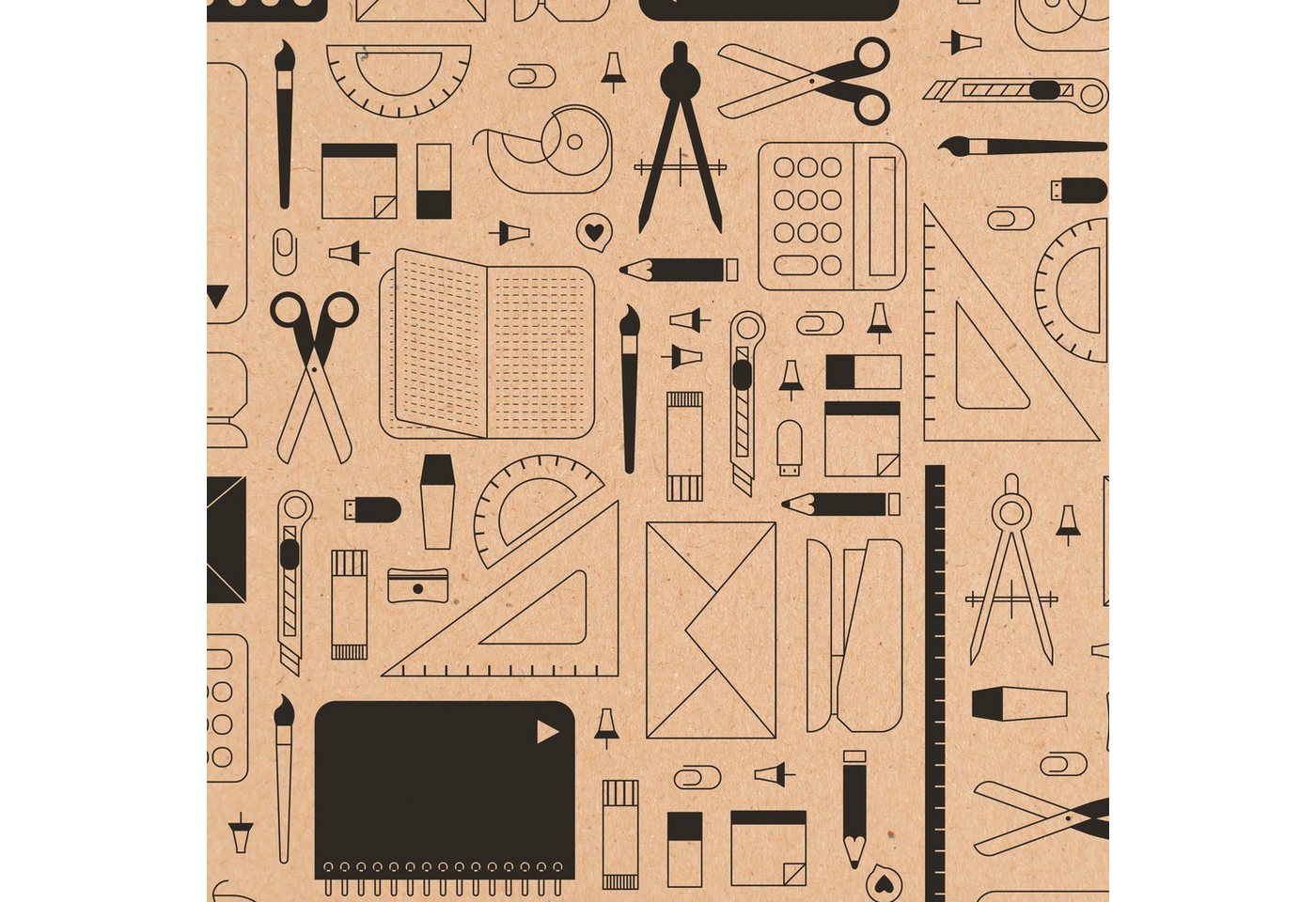Thumbnail - CLAIREFONTAINE Geschenkpapier Geschenkpapierrolle Kraft 50x0,70m Papeterie Kartonbraun 223809C, Geschenkpapiere und Verp...