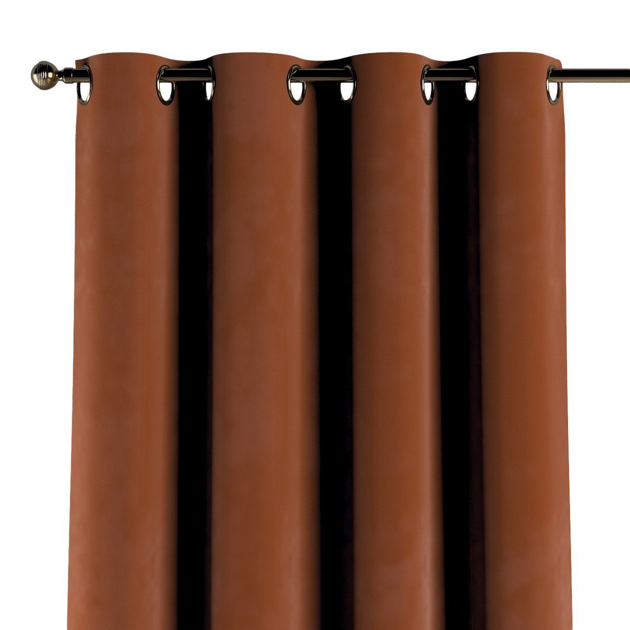 130x100 cm, Vorhang Velvet, braun-karamell Ösenschal Dekoria