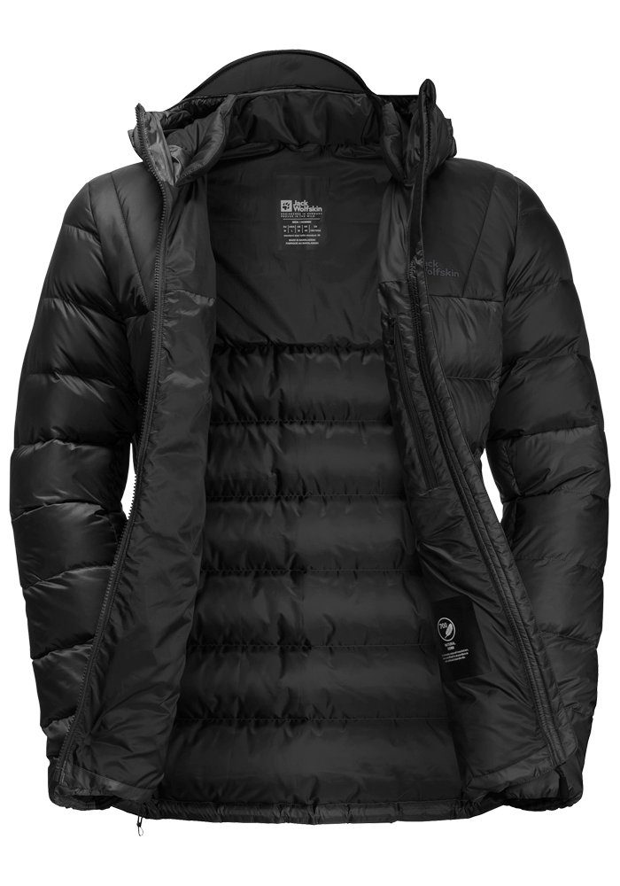 Jack Wolfskin Daunenjacke black NEBELHORN HOODY DOWN M