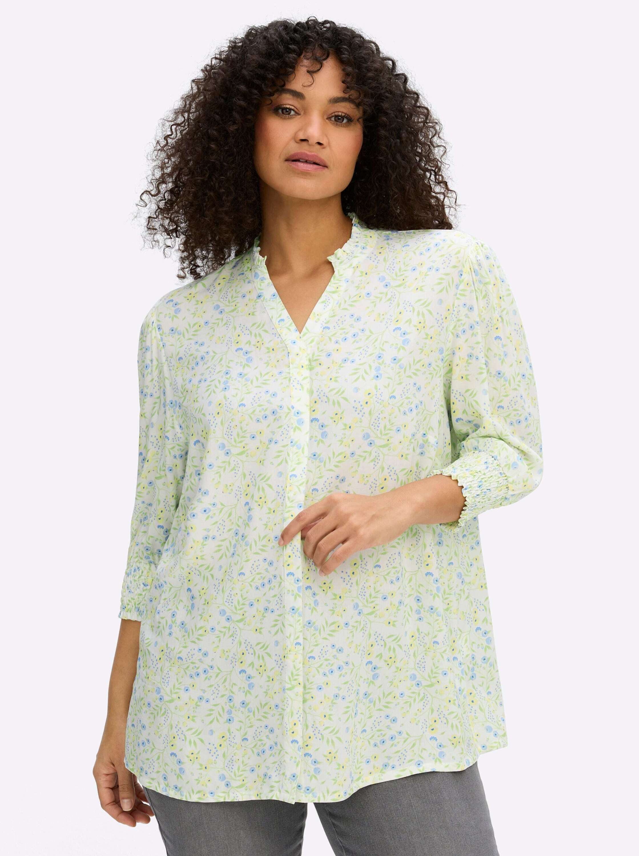 Sheego Klassische Bluse 3/4-Arm-Bluse 3/4-Arm